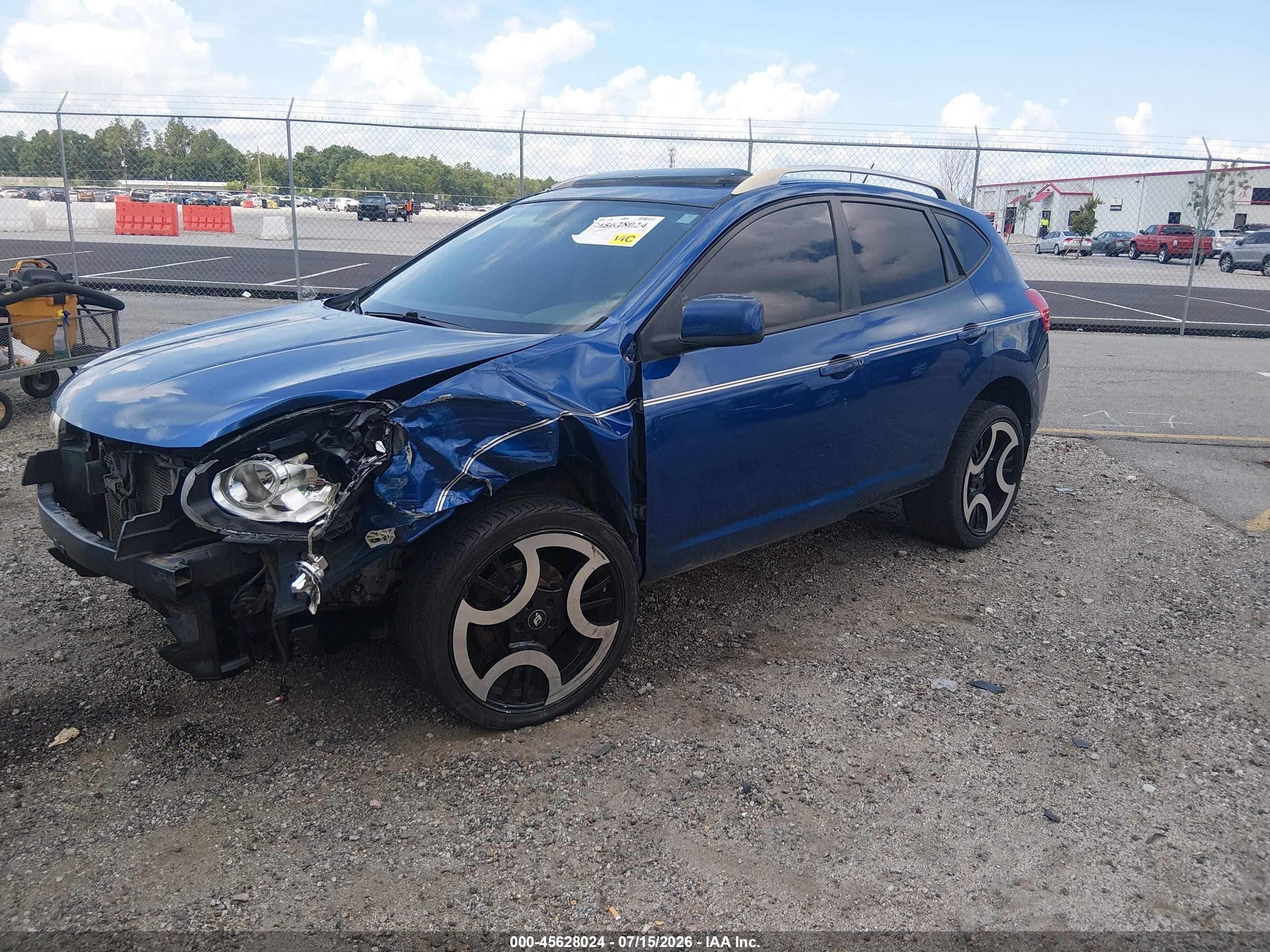 2008 Nissan Rogue Sl Blue vin: JN8AS58V78W135758