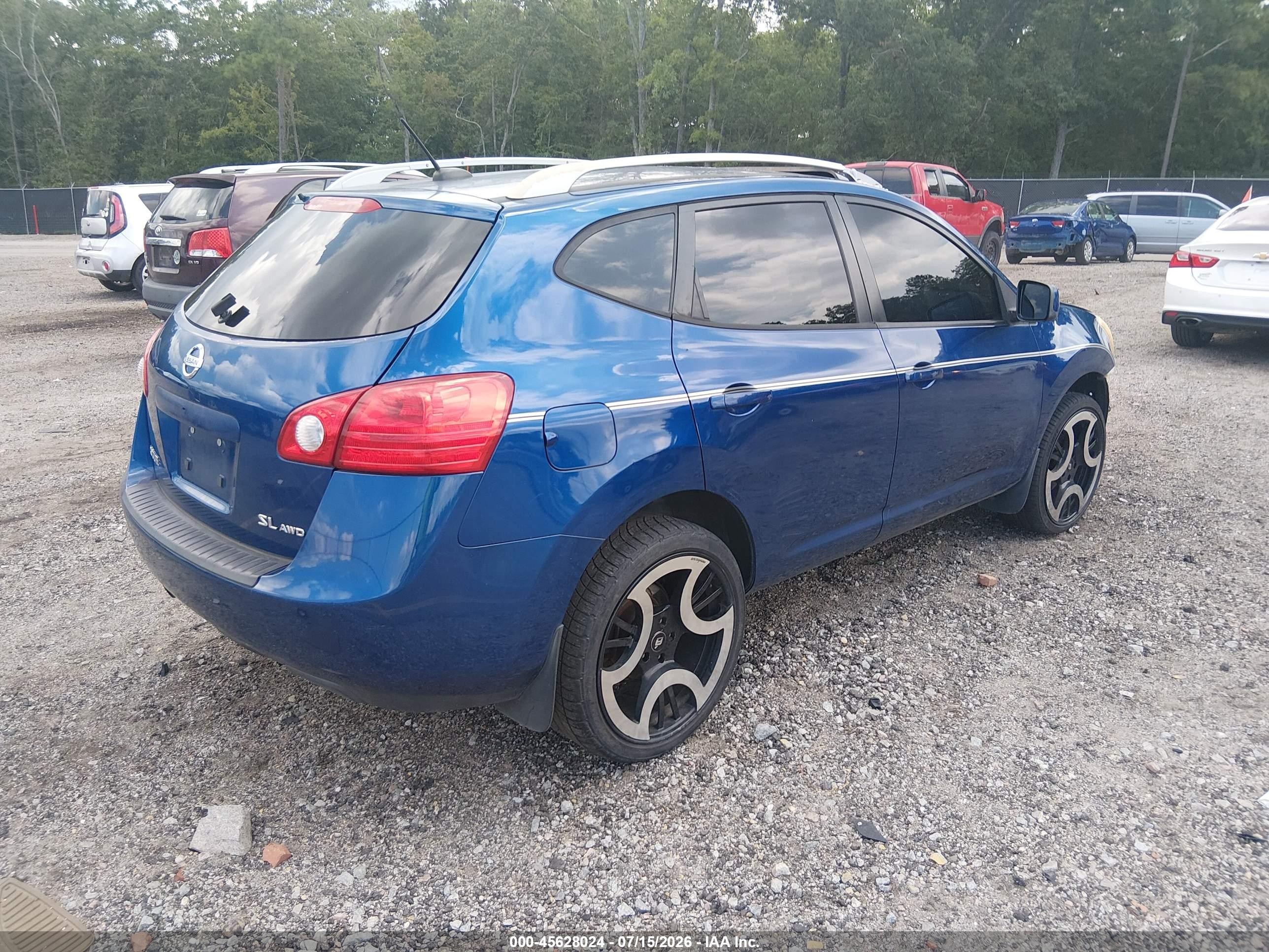 2008 Nissan Rogue Sl Blue vin: JN8AS58V78W135758