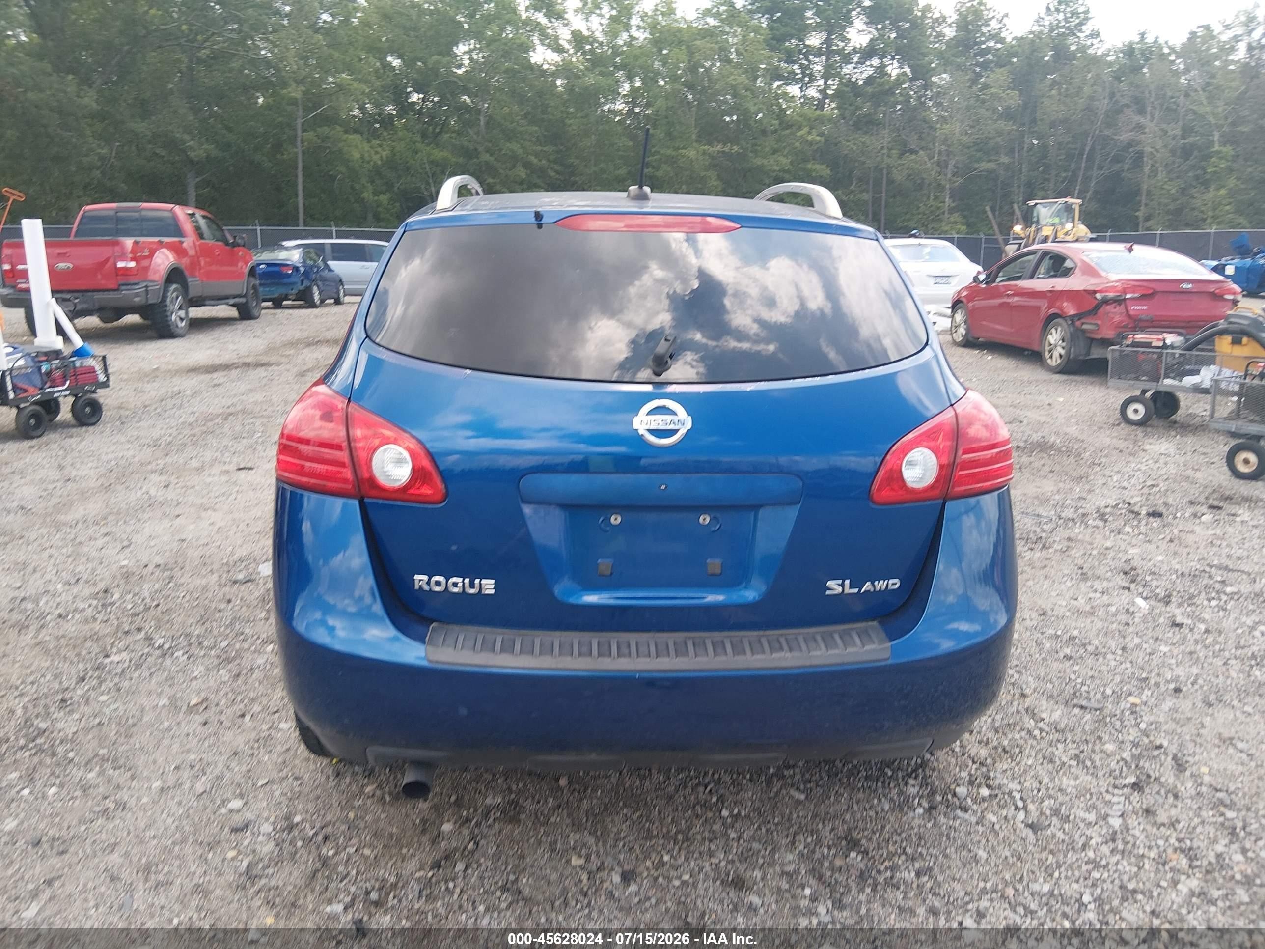 2008 Nissan Rogue Sl Blue vin: JN8AS58V78W135758