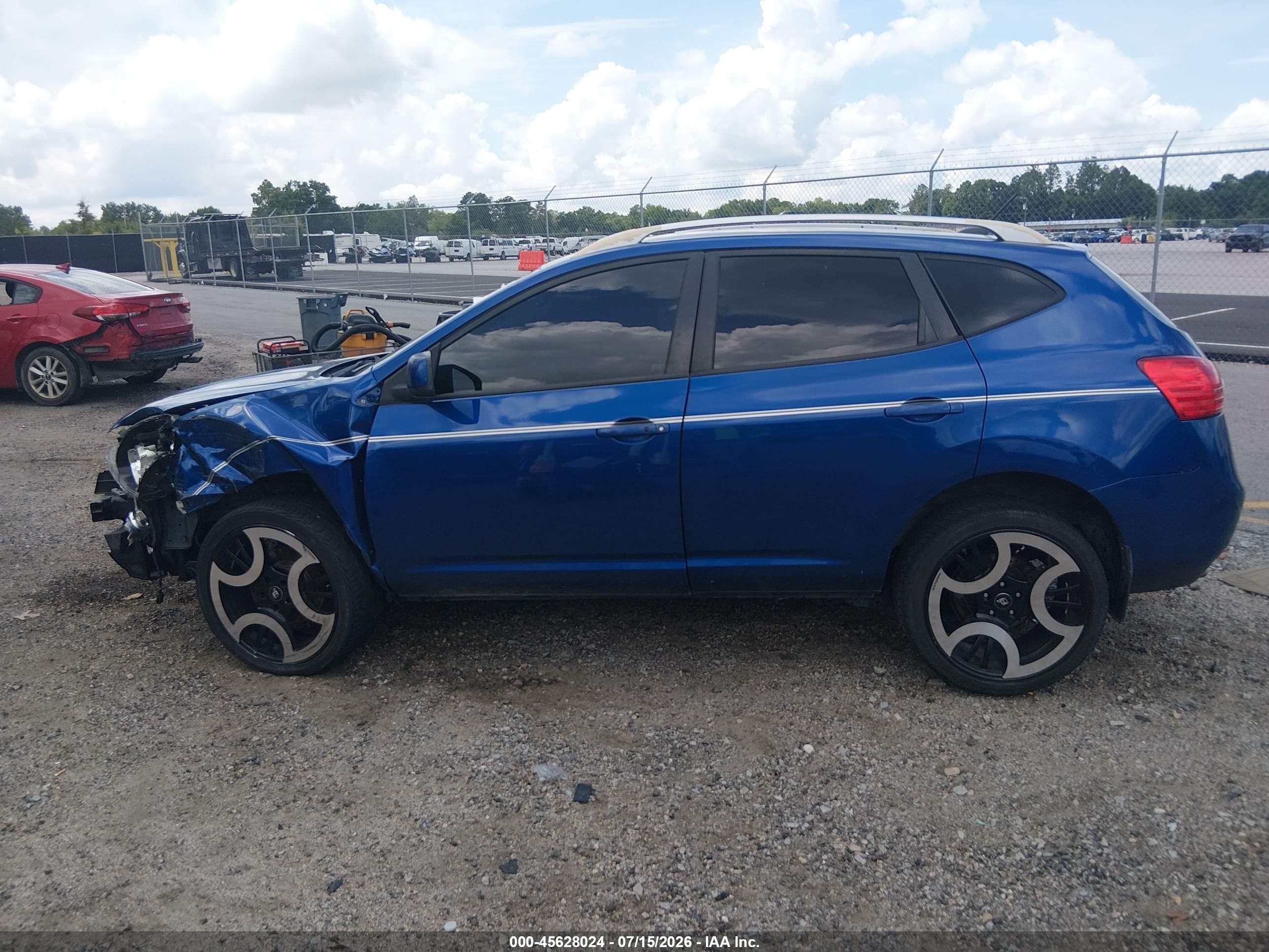 2008 Nissan Rogue Sl Blue vin: JN8AS58V78W135758