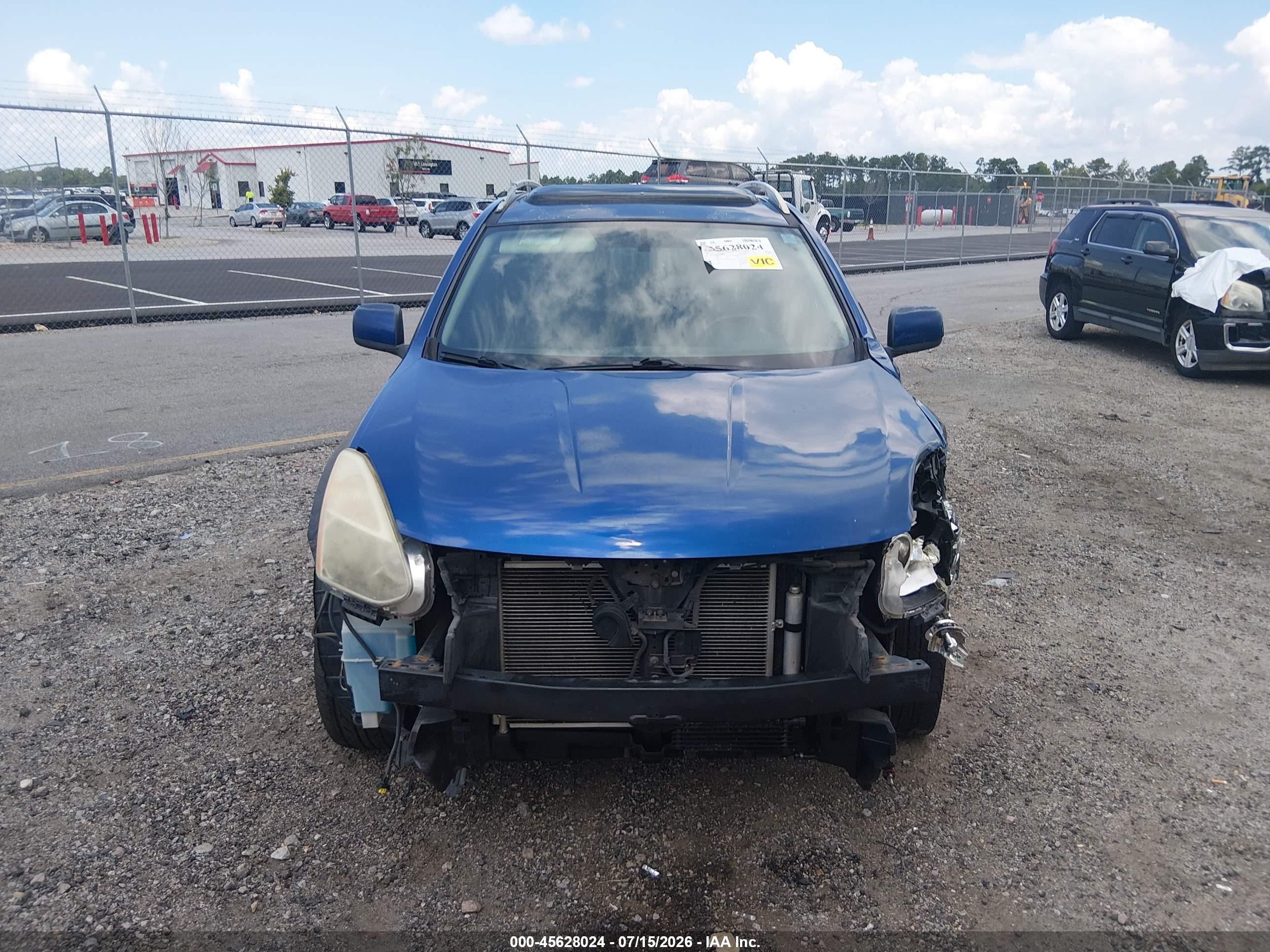 2008 Nissan Rogue Sl Blue vin: JN8AS58V78W135758