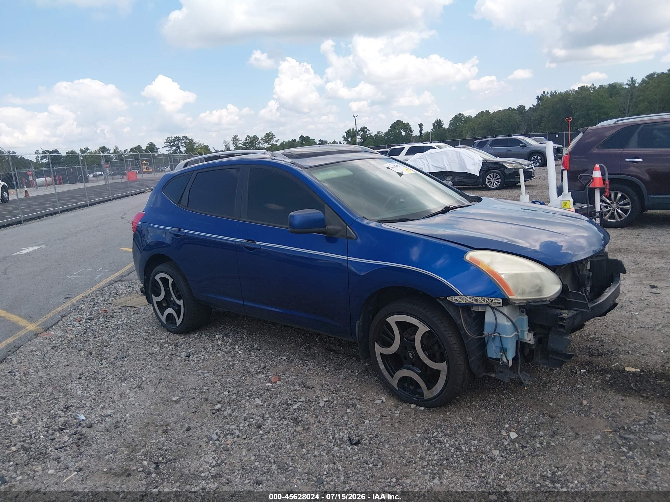 2008 Nissan Rogue Sl Синий vin: JN8AS58V78W135758