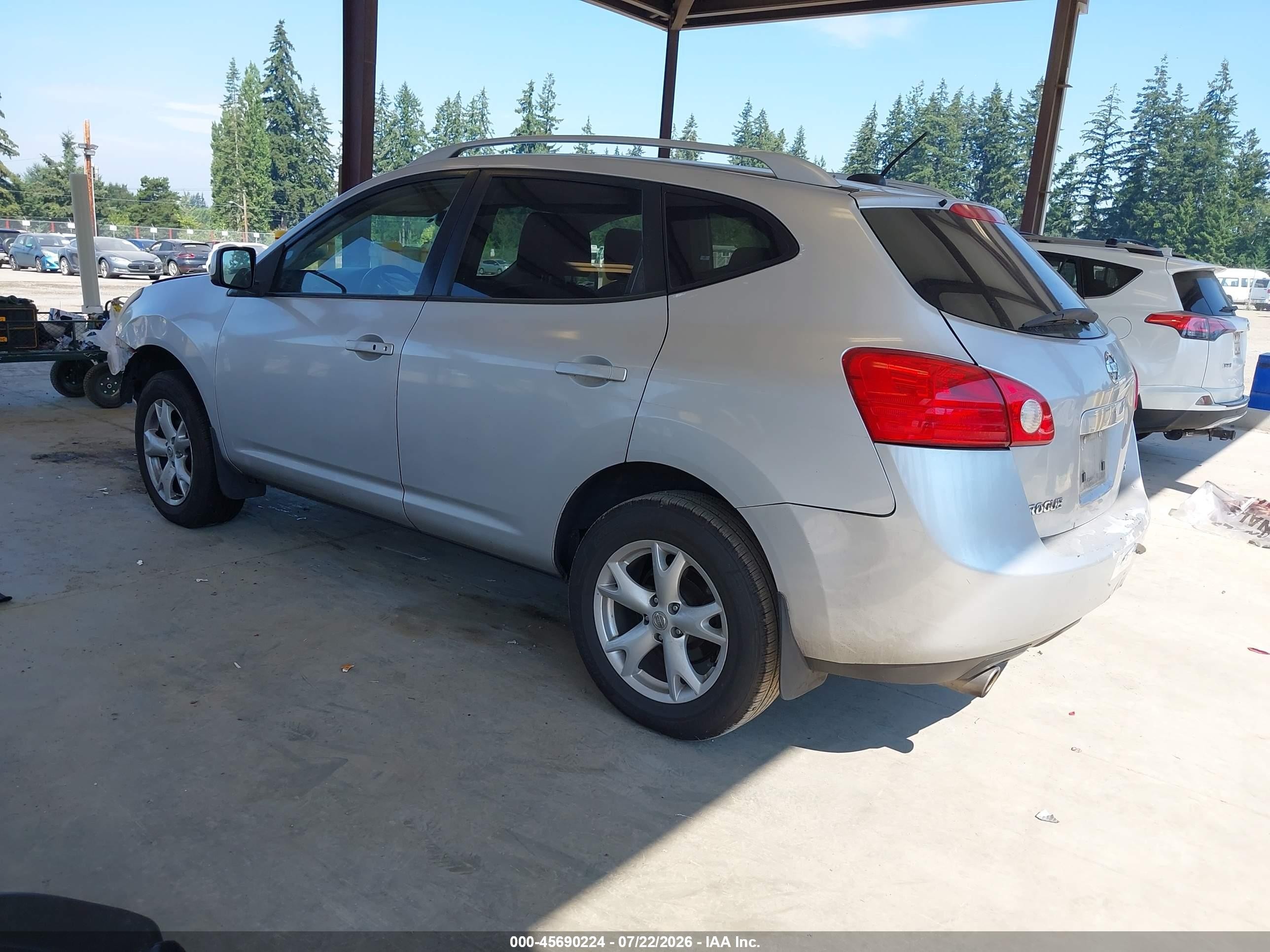 2008 Nissan Rogue Sl Silver vin: JN8AS58V78W402302