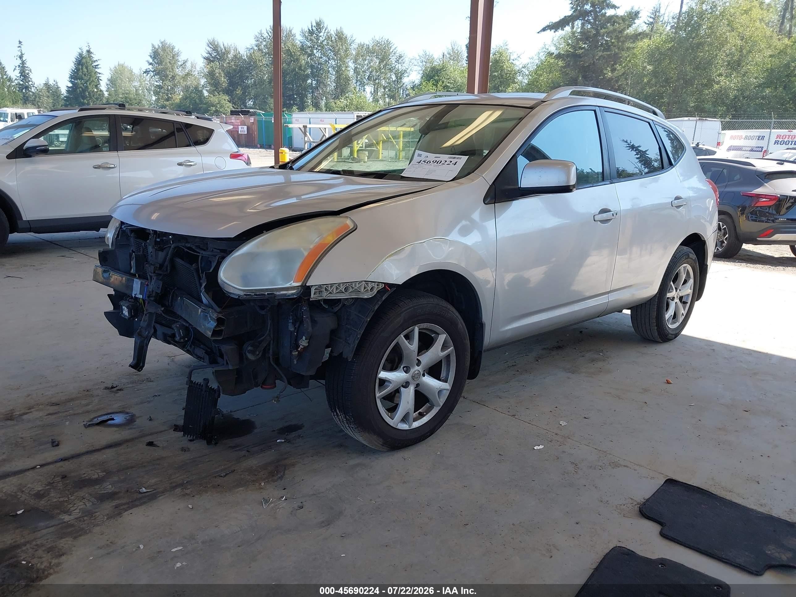 2008 Nissan Rogue Sl Silver vin: JN8AS58V78W402302
