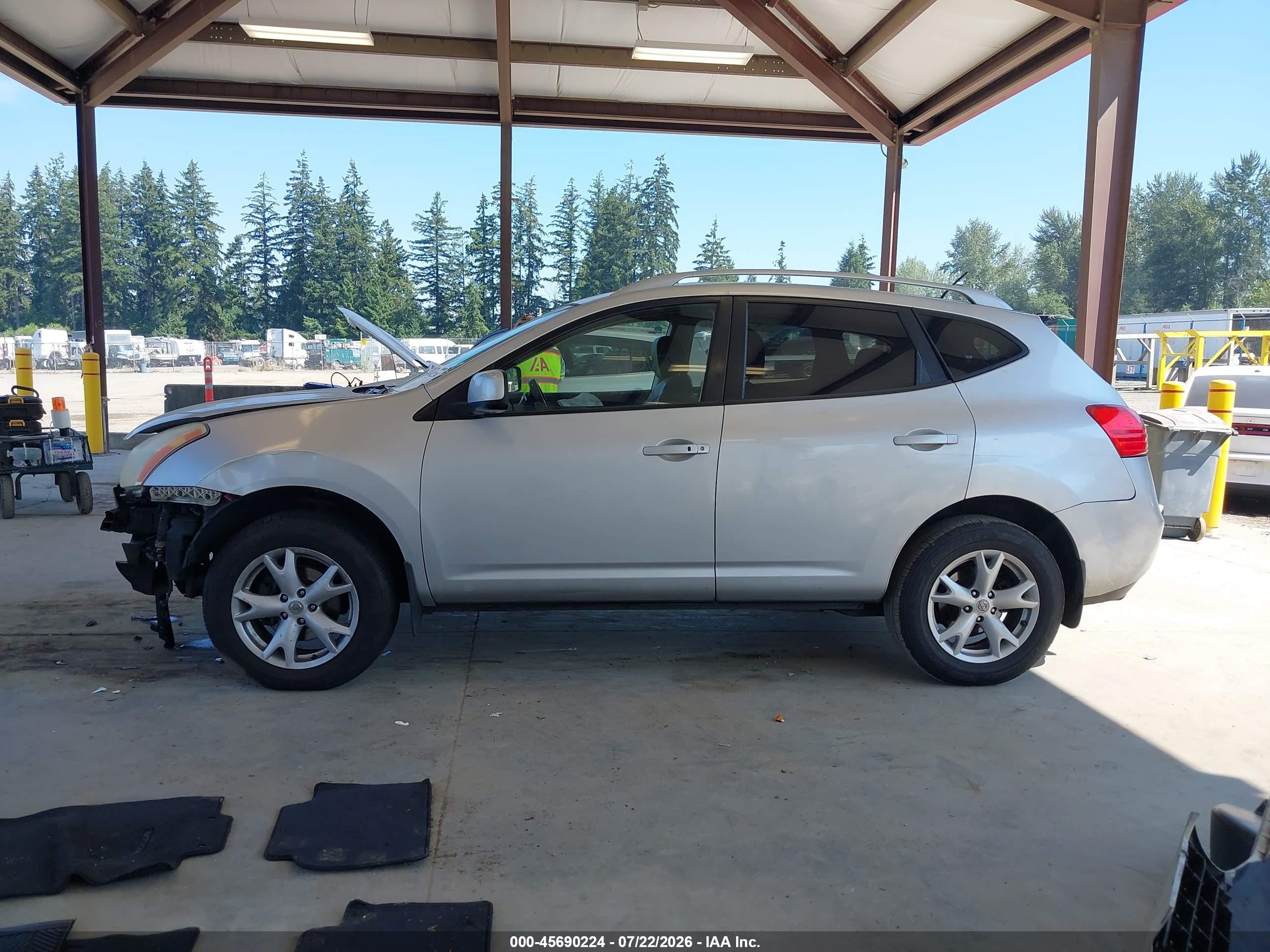 2008 Nissan Rogue Sl Silver vin: JN8AS58V78W402302
