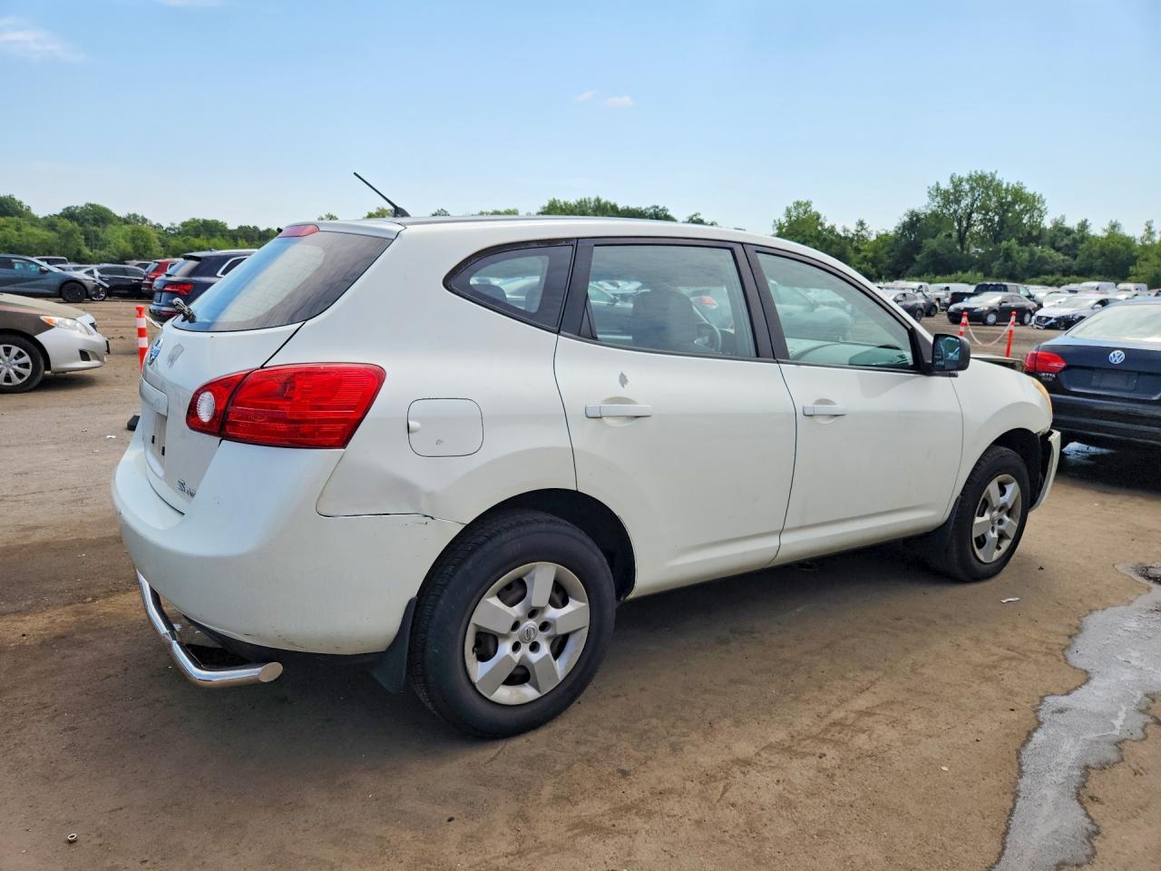2008 Nissan Rogue S White vin: JN8AS58V78W410884