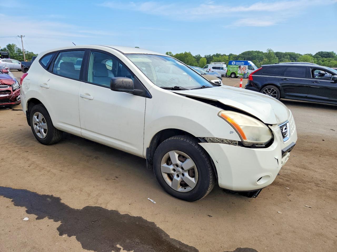 2008 Nissan Rogue S White vin: JN8AS58V78W410884