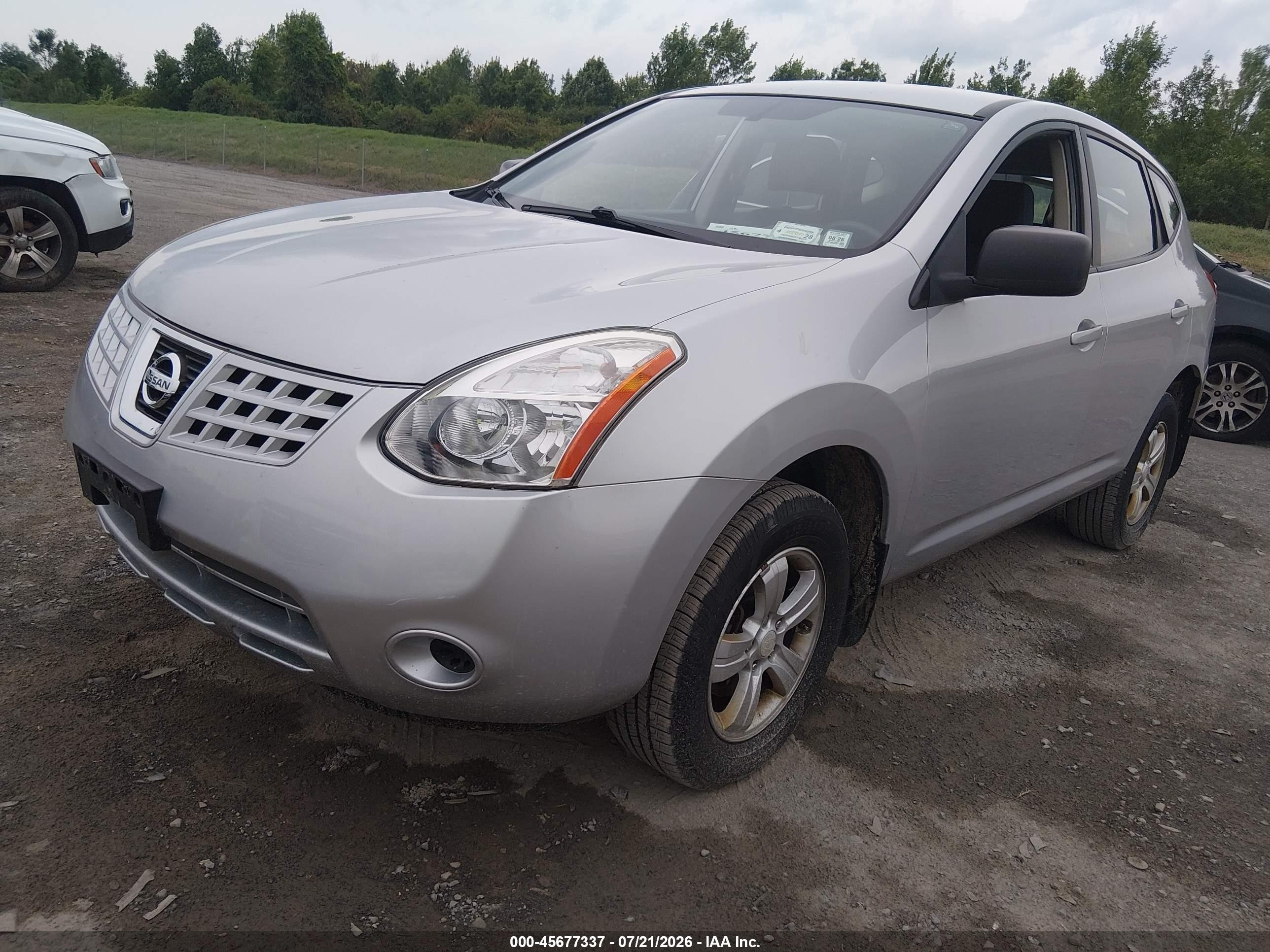 2009 Nissan Rogue S Silver vin: JN8AS58V79W177588