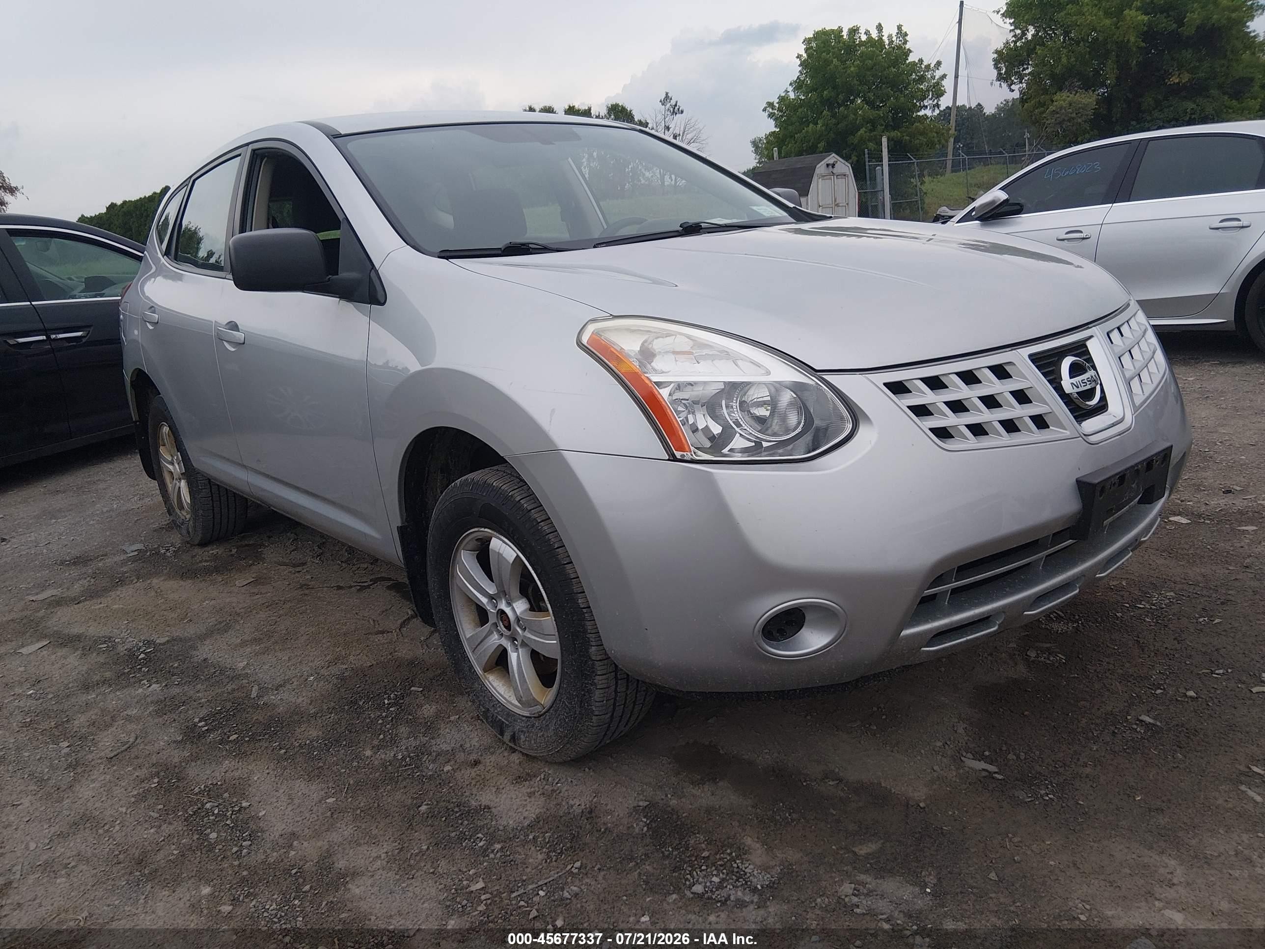 2009 Nissan Rogue S Silver vin: JN8AS58V79W177588