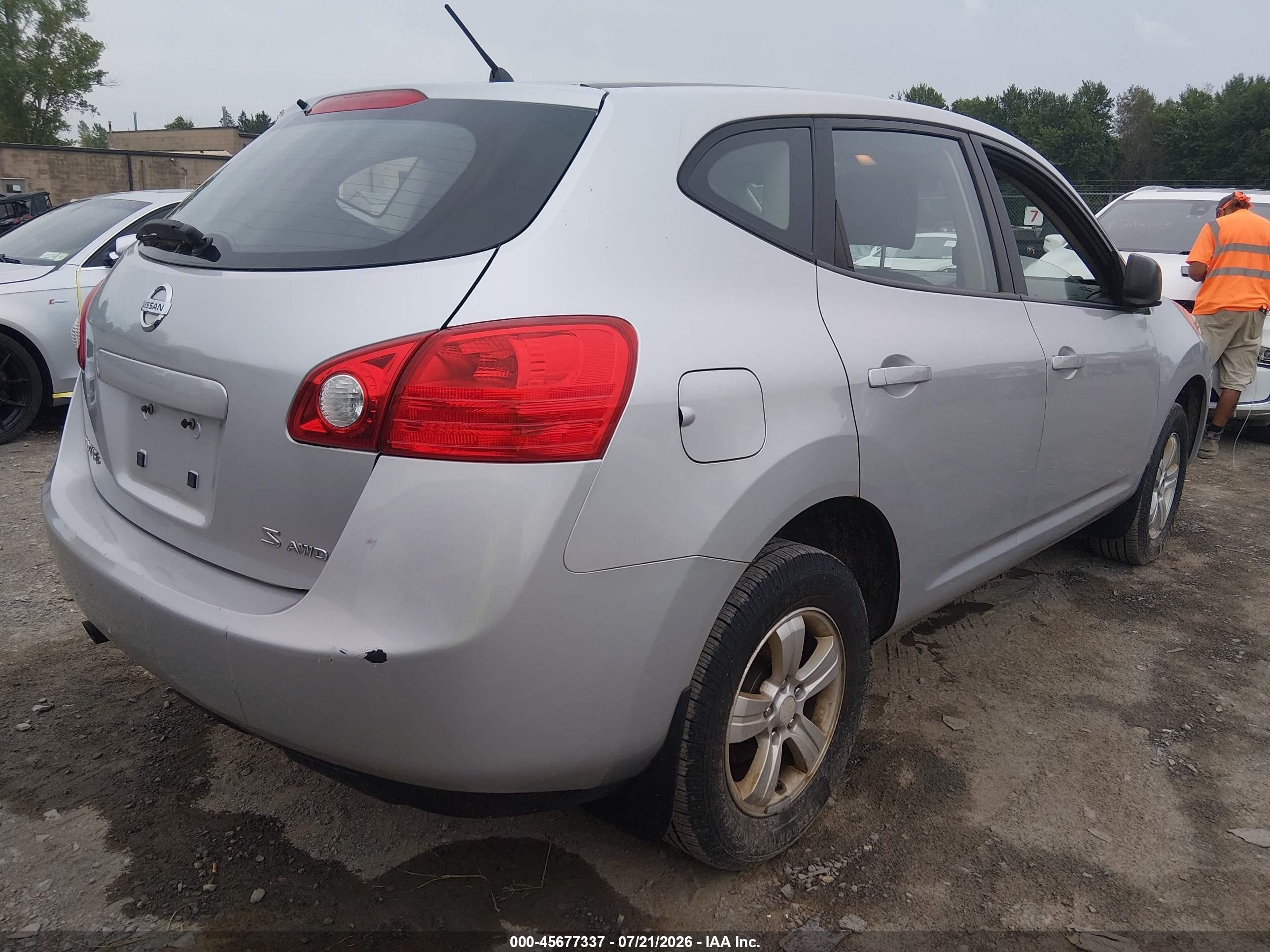 2009 Nissan Rogue S Silver vin: JN8AS58V79W177588