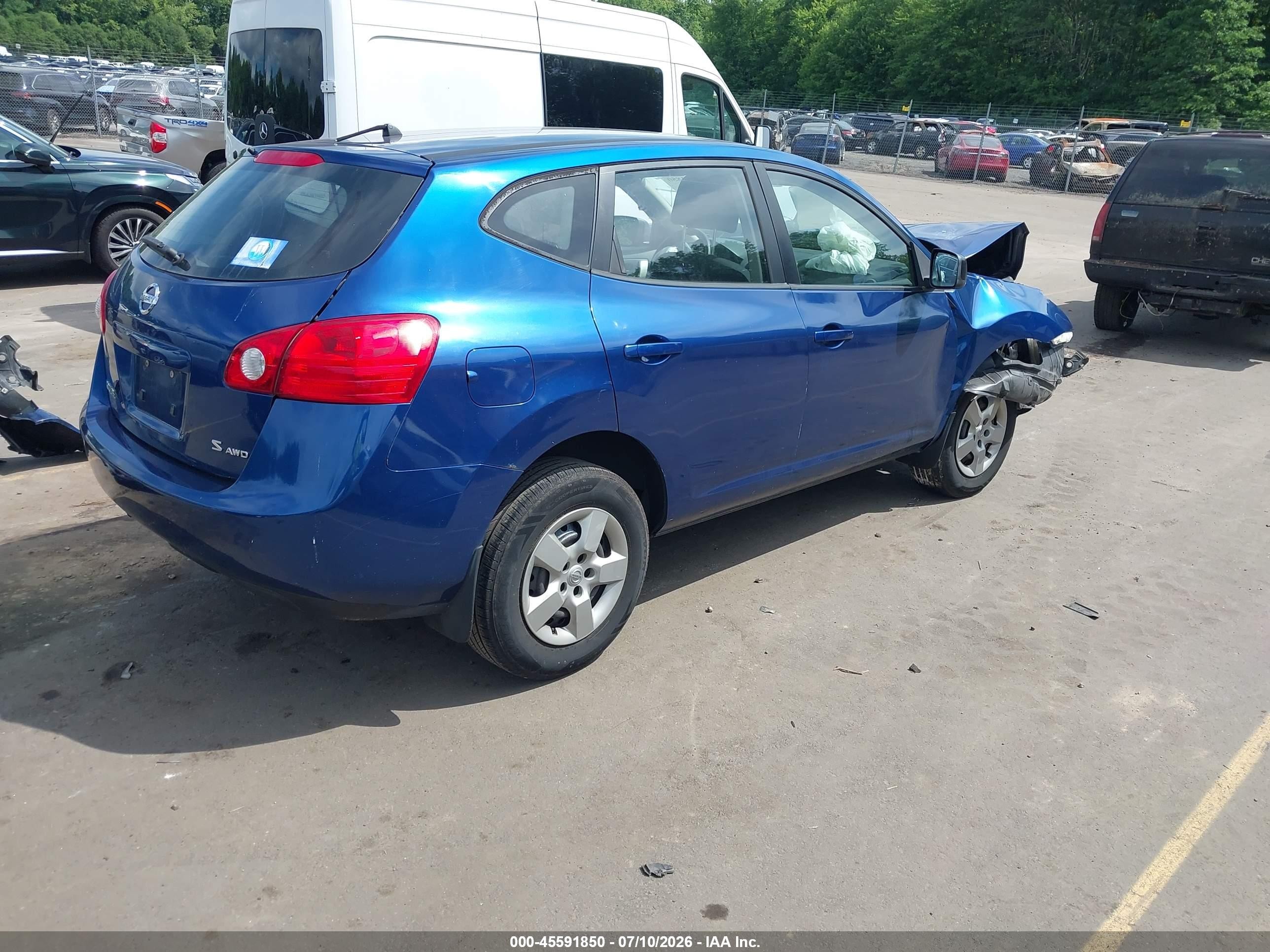 2009 Nissan Rogue S Blue vin: JN8AS58V79W186338