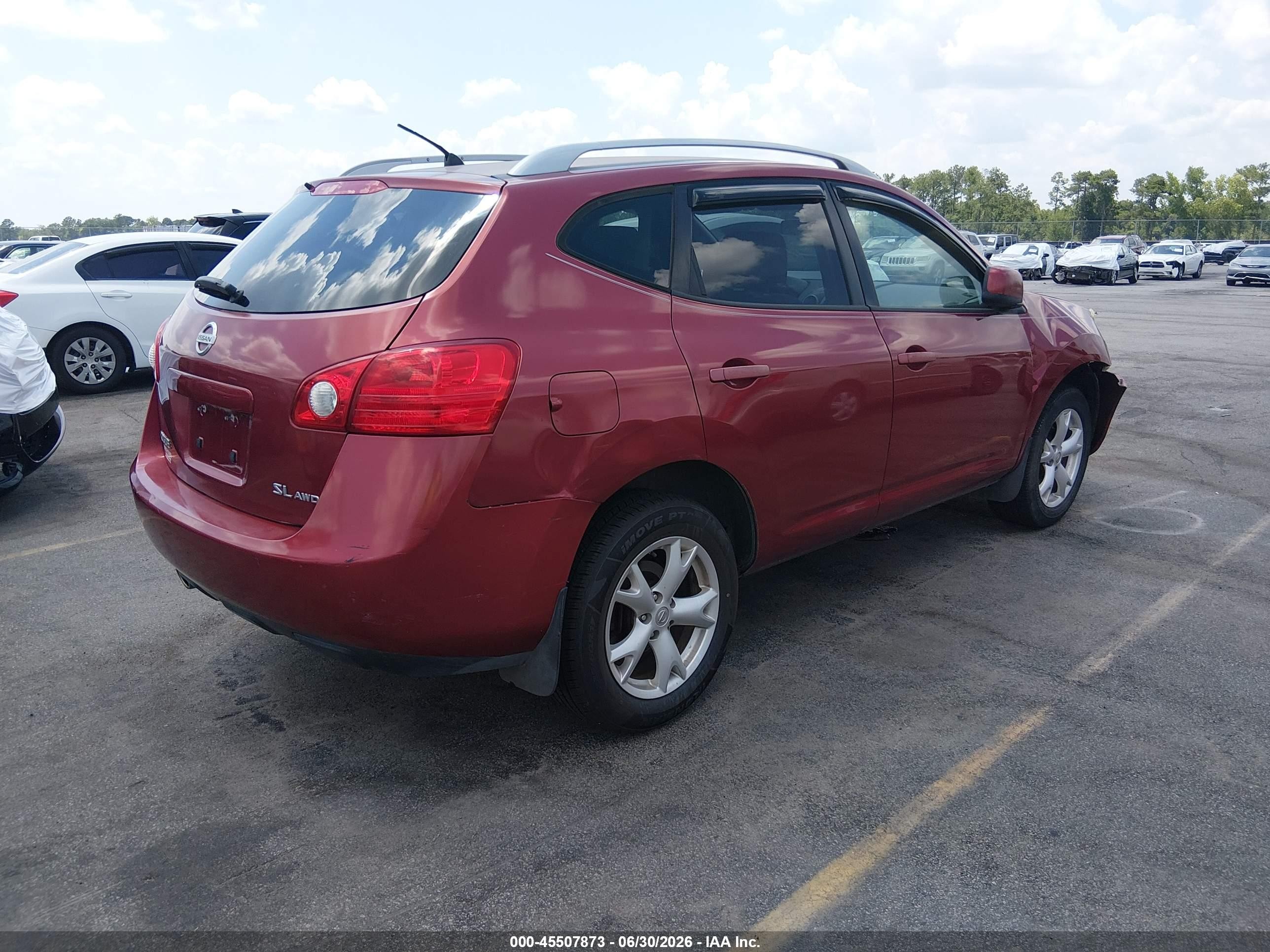 2009 Nissan Rogue Sl Red vin: JN8AS58V79W191720