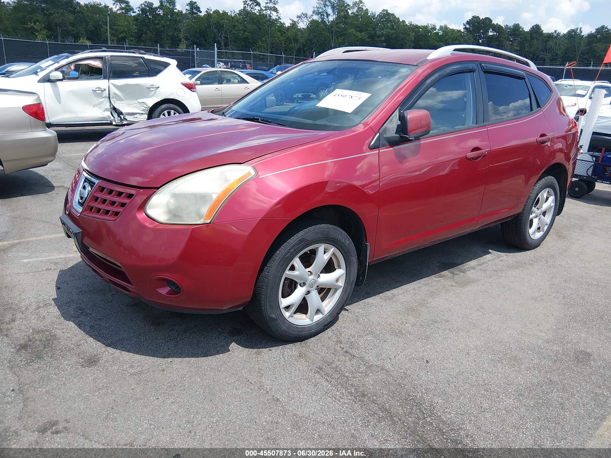 2009 Nissan Rogue Sl Red vin: JN8AS58V79W191720