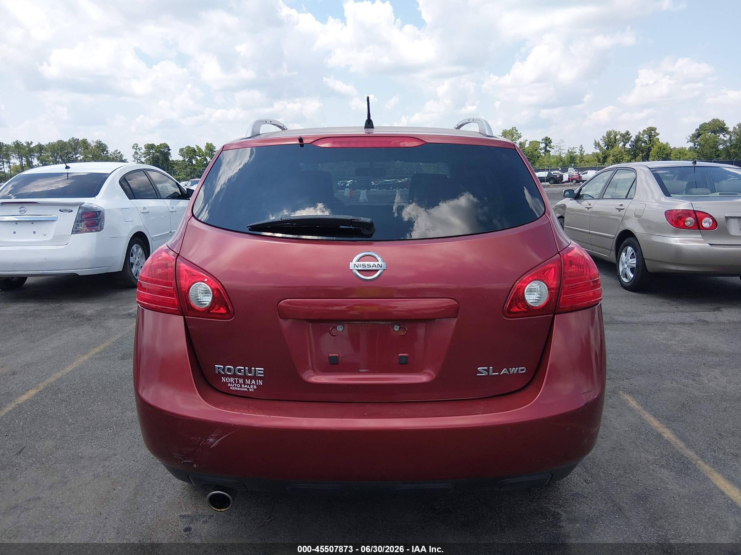 2009 Nissan Rogue Sl Red vin: JN8AS58V79W191720