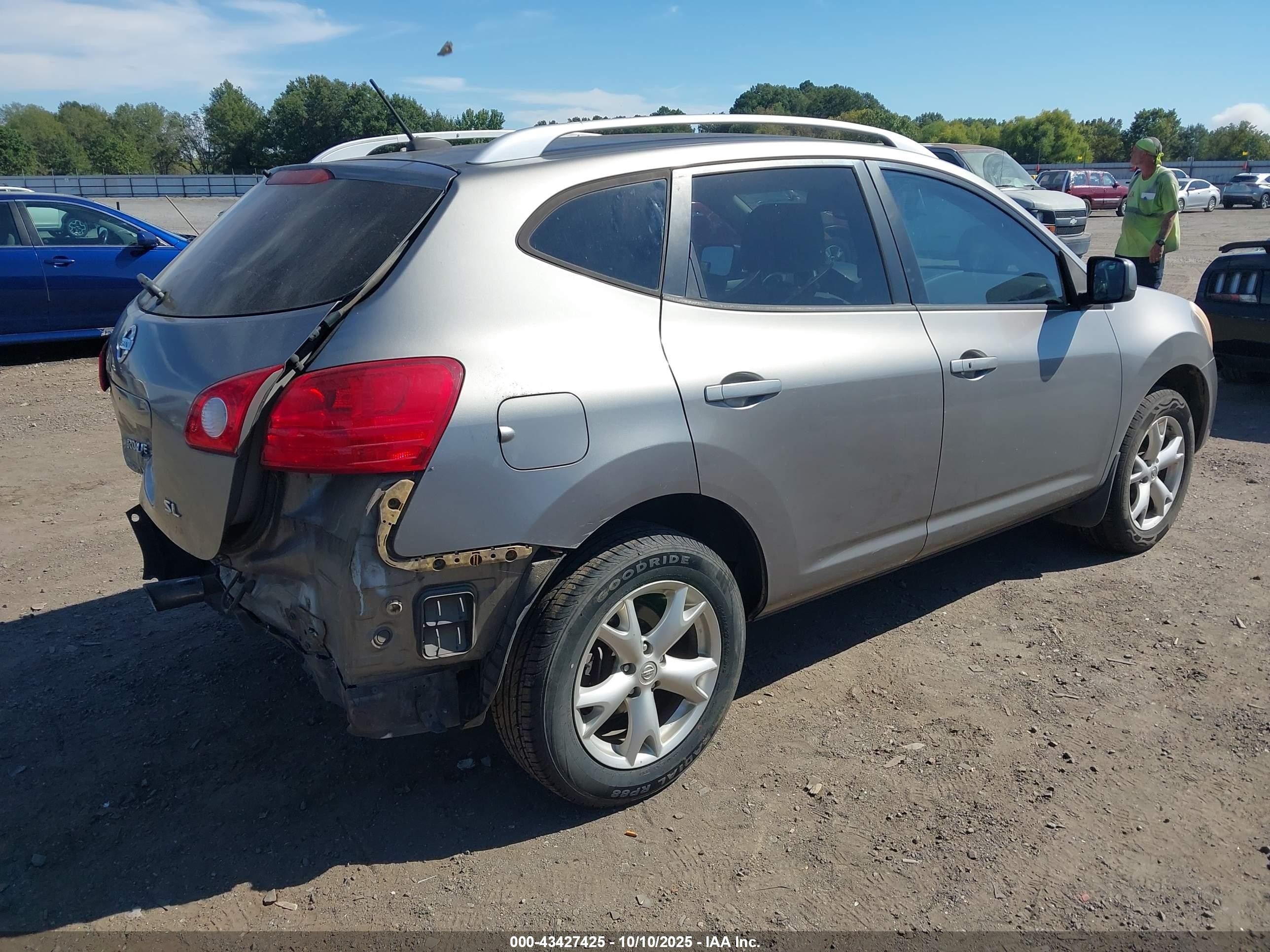 2009 Nissan Rogue Sl Silver vin: JN8AS58V79W433602