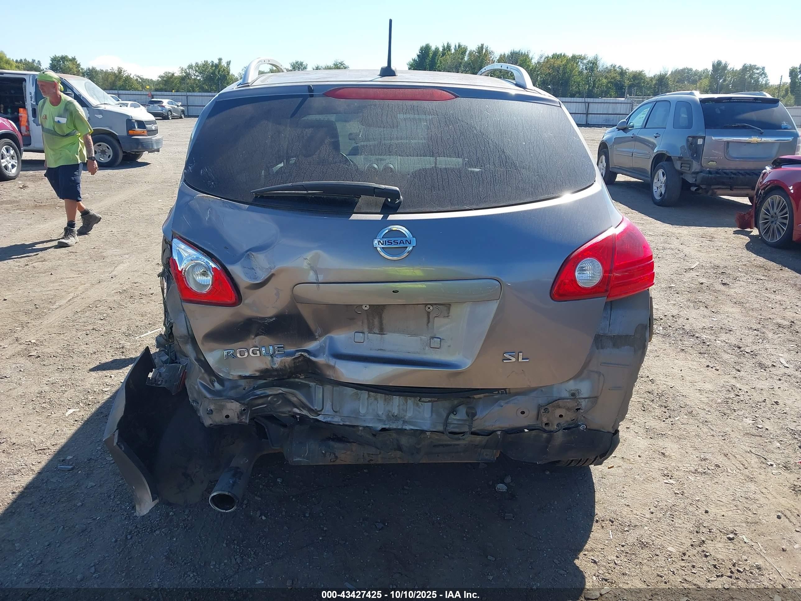 2009 Nissan Rogue Sl Silver vin: JN8AS58V79W433602