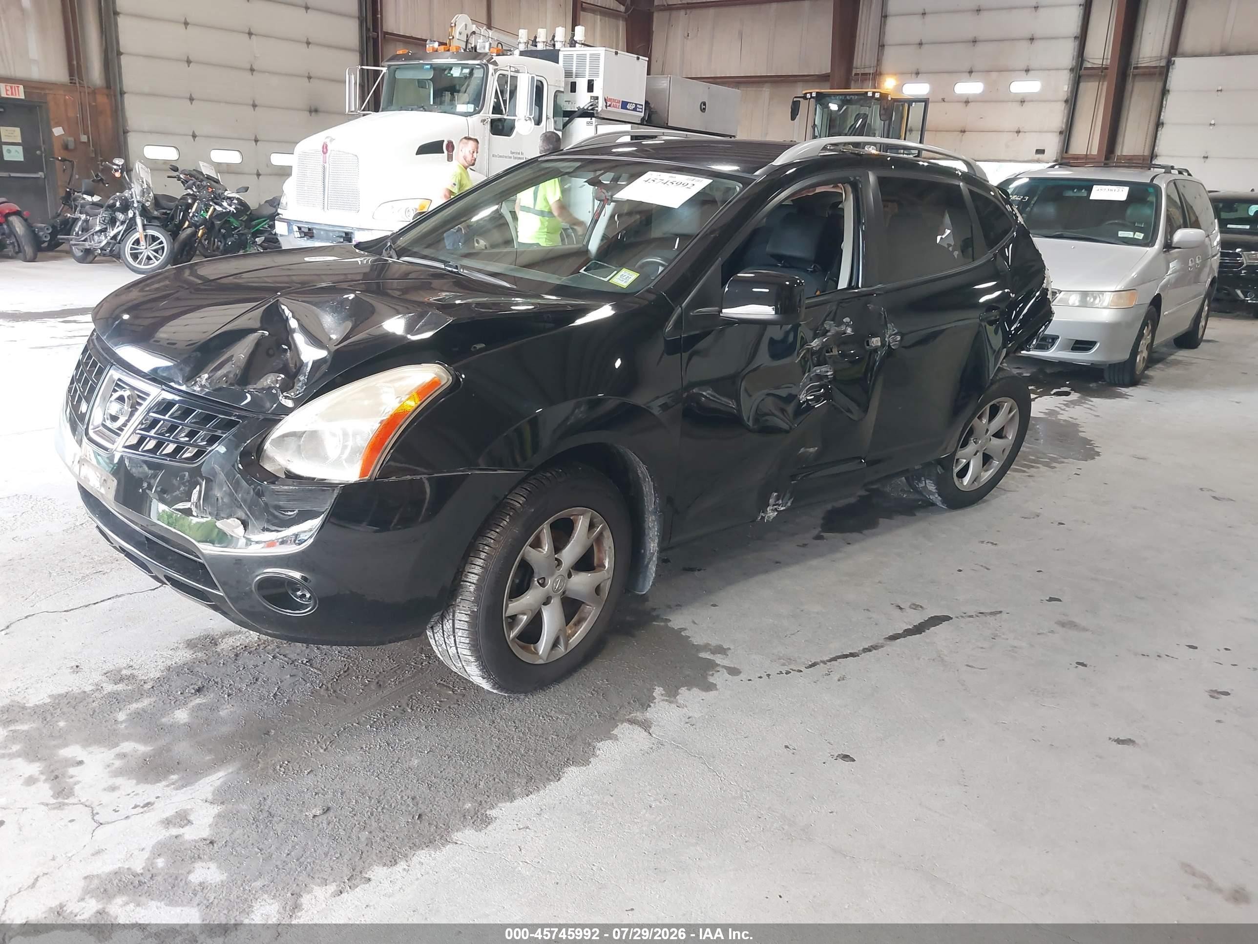2009 Nissan Rogue Sl Черный vin: JN8AS58V79W437830