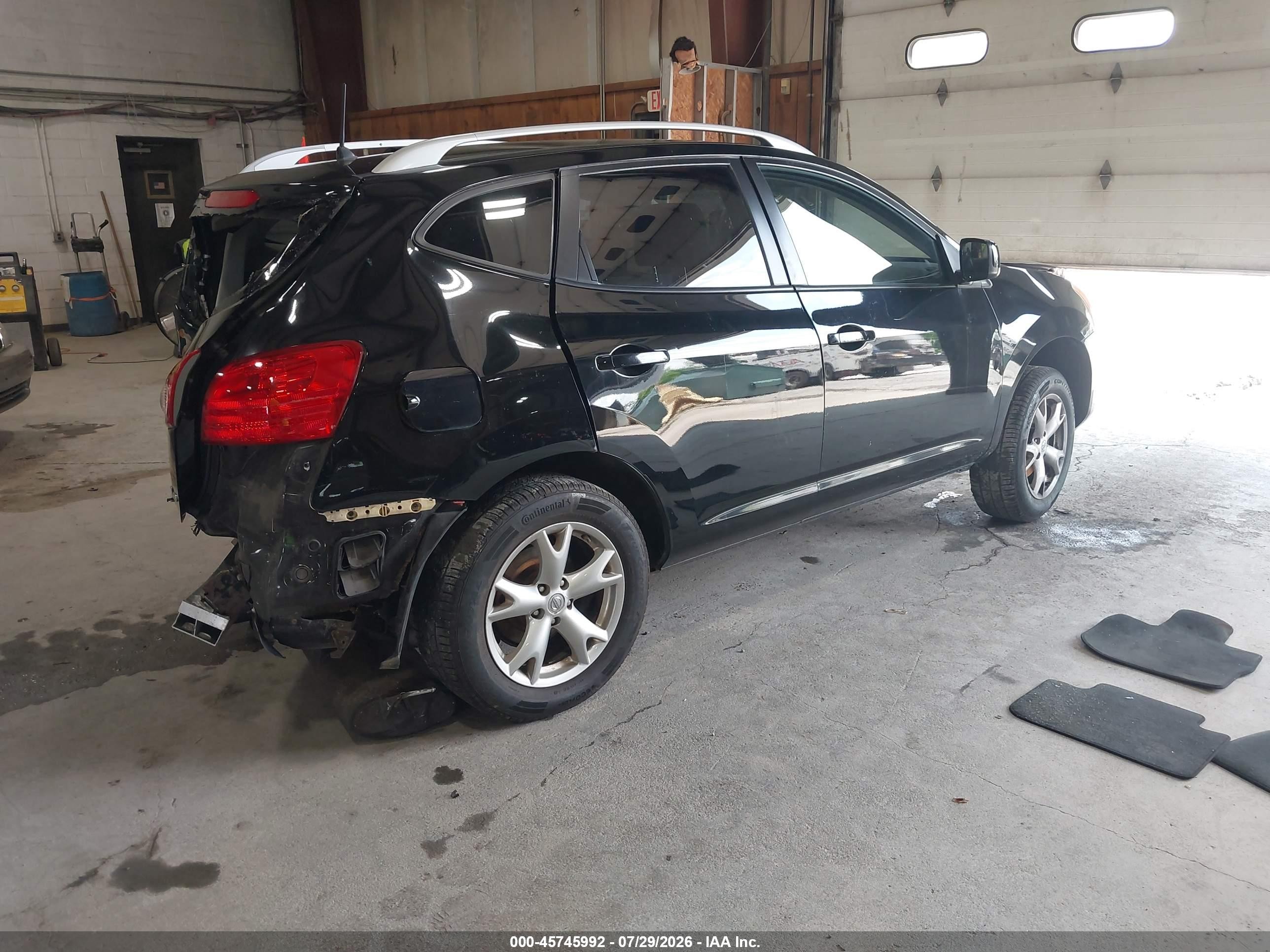 2009 Nissan Rogue Sl Черный vin: JN8AS58V79W437830