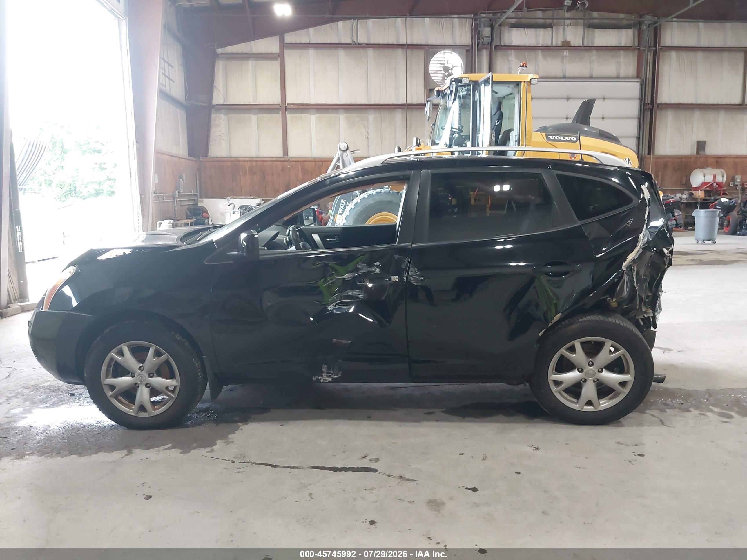 2009 Nissan Rogue Sl Черный vin: JN8AS58V79W437830