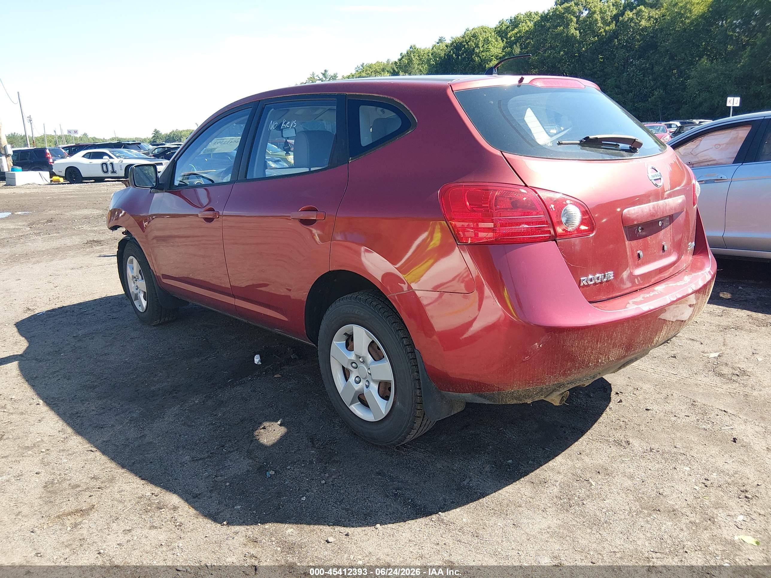 2008 Nissan Rogue S Red vin: JN8AS58V88W104177
