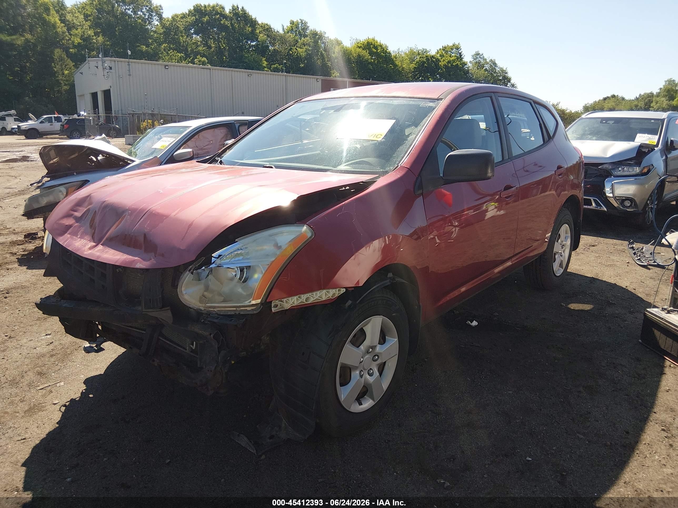2008 Nissan Rogue S Red vin: JN8AS58V88W104177