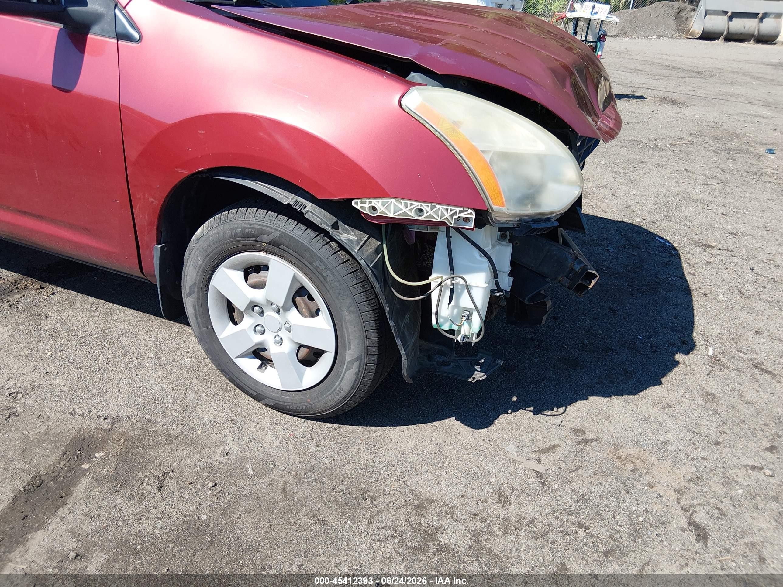 2008 Nissan Rogue S Red vin: JN8AS58V88W104177