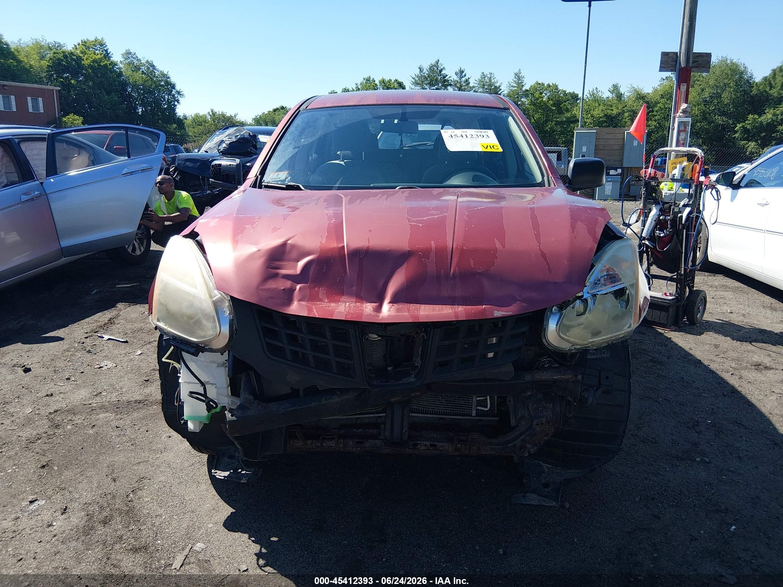 2008 Nissan Rogue S Red vin: JN8AS58V88W104177