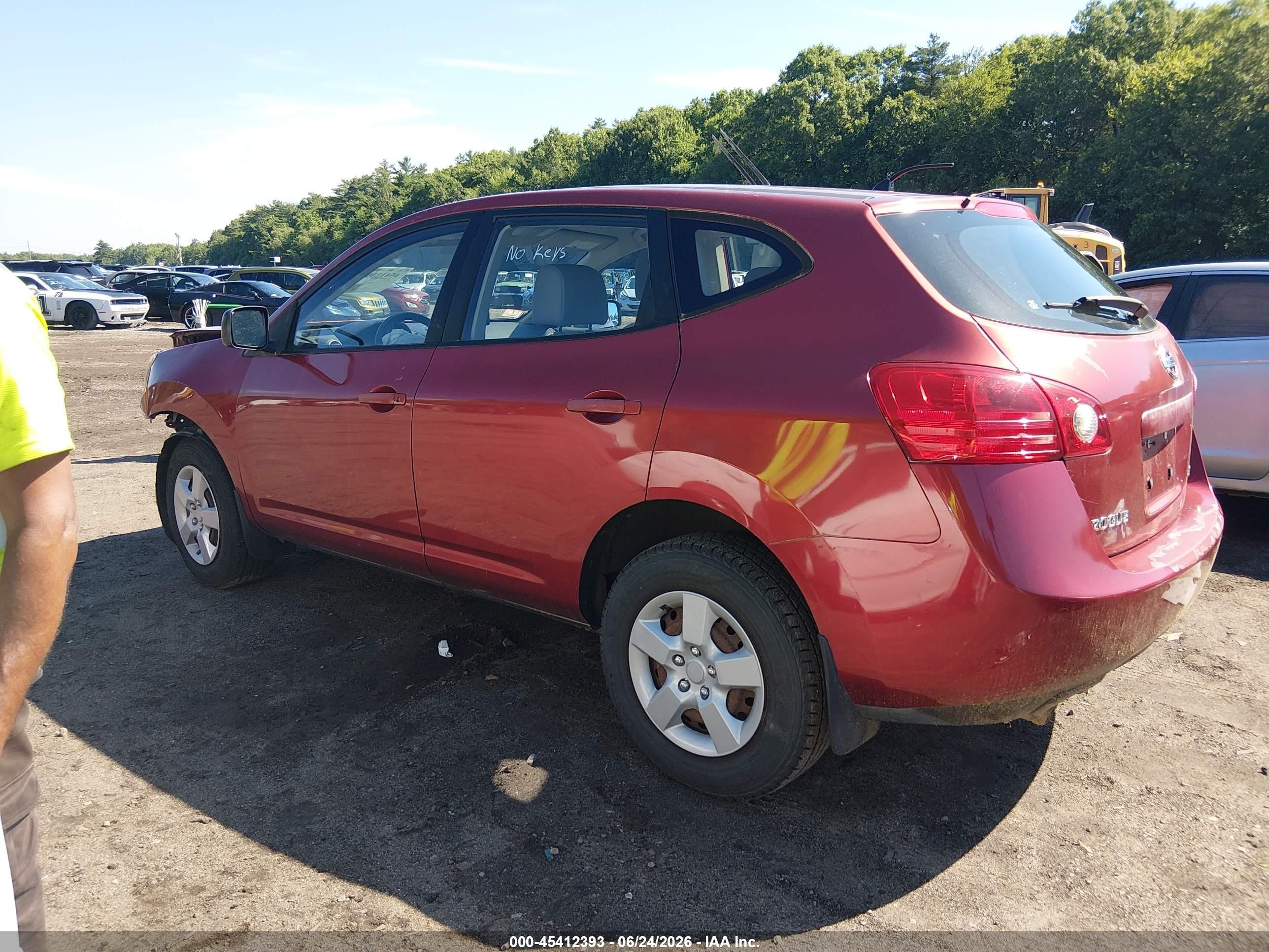 2008 Nissan Rogue S Red vin: JN8AS58V88W104177