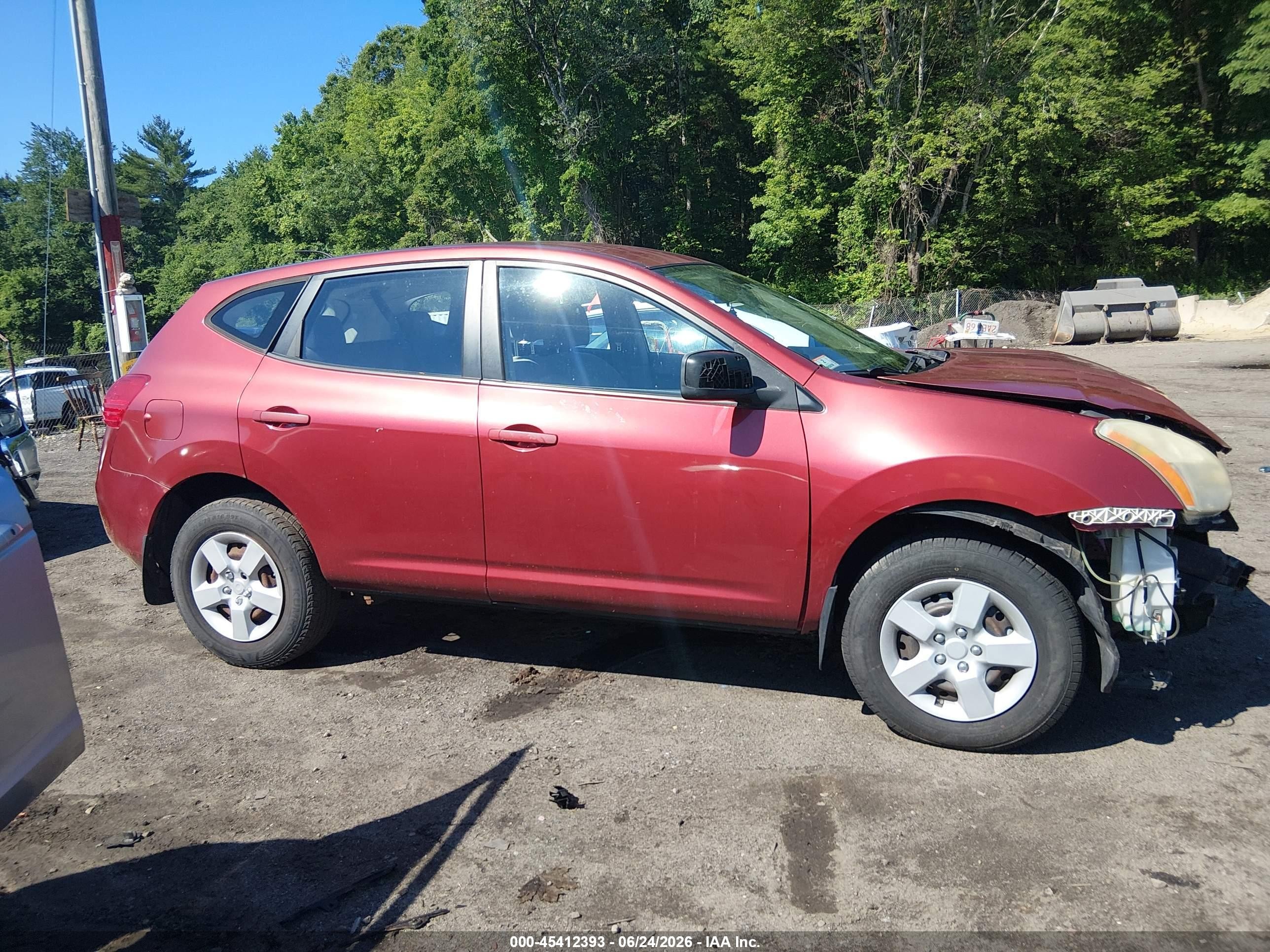 2008 Nissan Rogue S Red vin: JN8AS58V88W104177