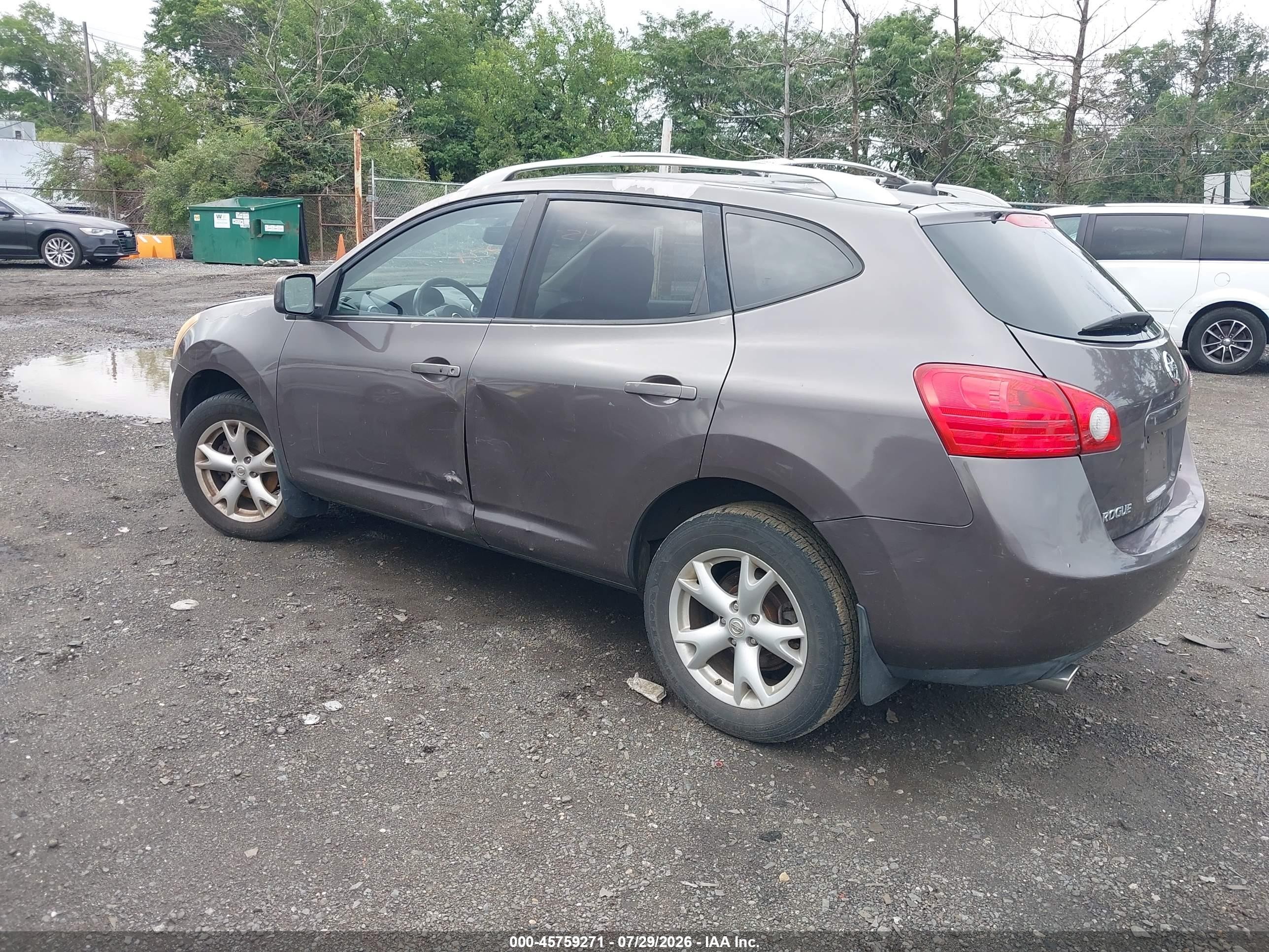 2008 Nissan Rogue Sl Gray vin: JN8AS58V88W114613