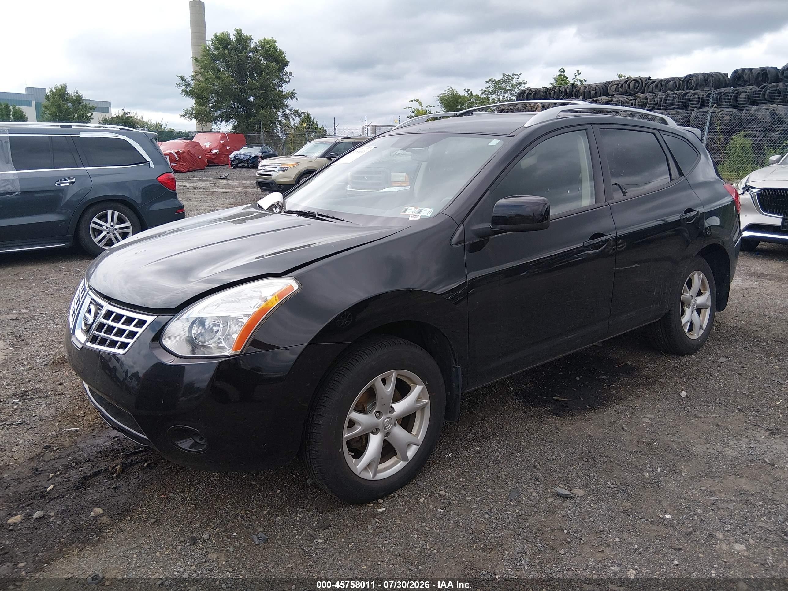2008 Nissan Rogue Sl Black vin: JN8AS58V88W120914
