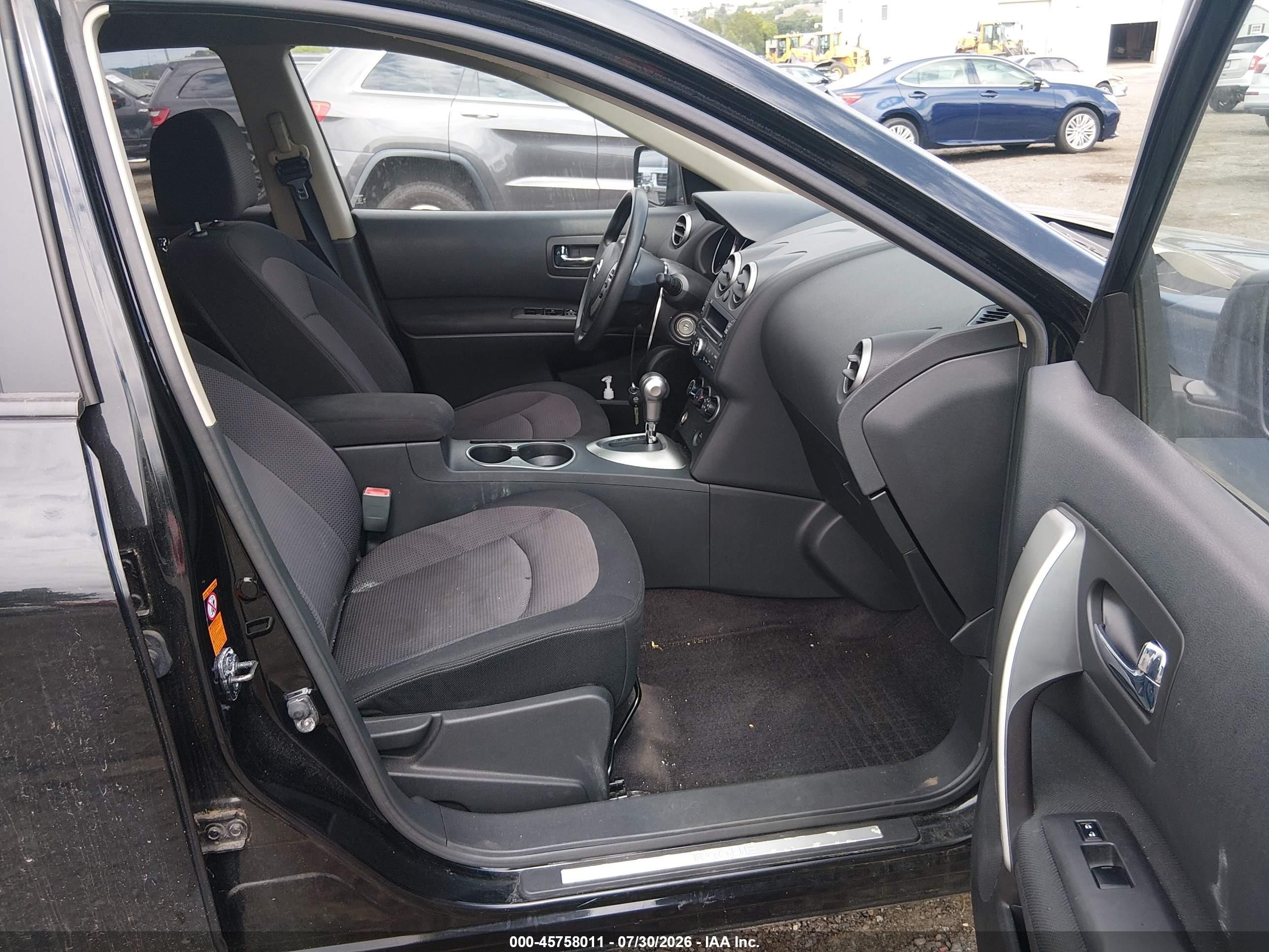 2008 Nissan Rogue Sl Black vin: JN8AS58V88W120914