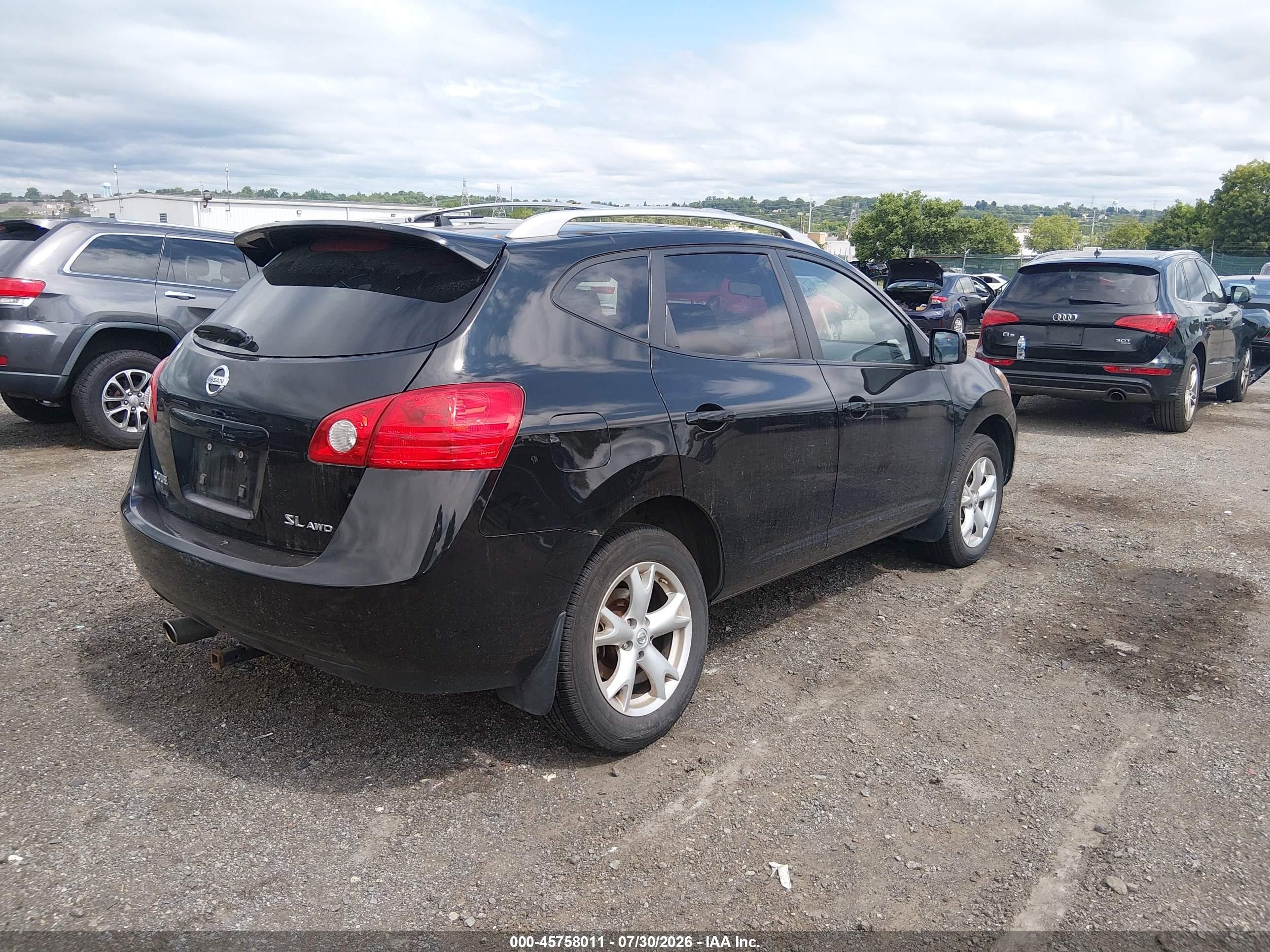2008 Nissan Rogue Sl Black vin: JN8AS58V88W120914