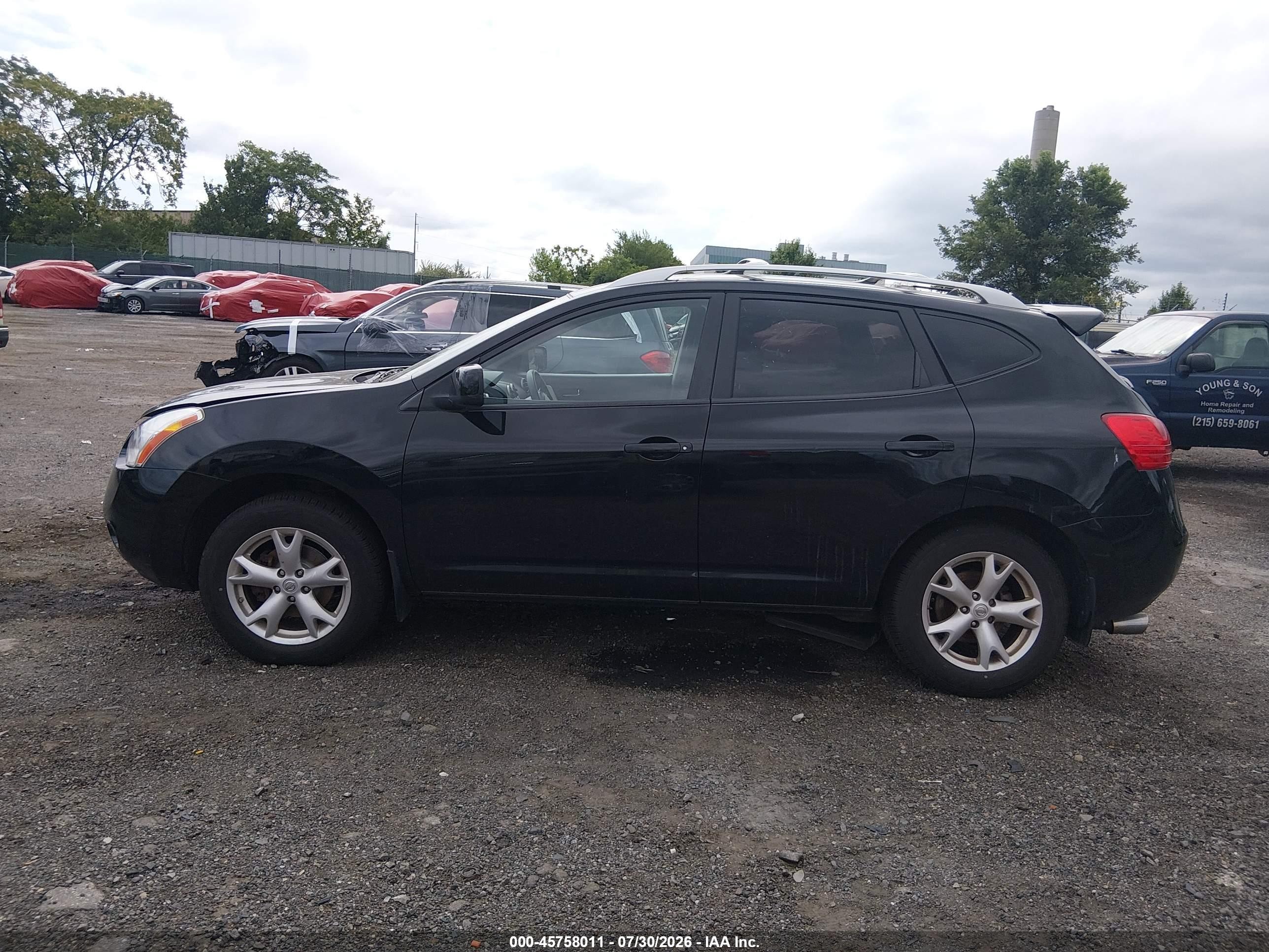 2008 Nissan Rogue Sl Black vin: JN8AS58V88W120914
