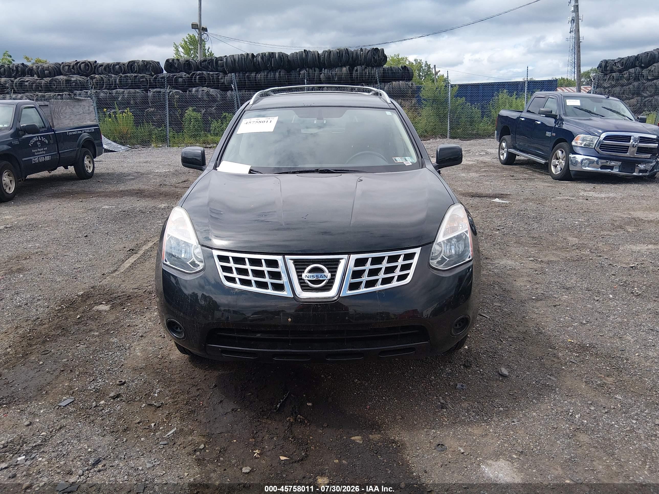 2008 Nissan Rogue Sl Black vin: JN8AS58V88W120914