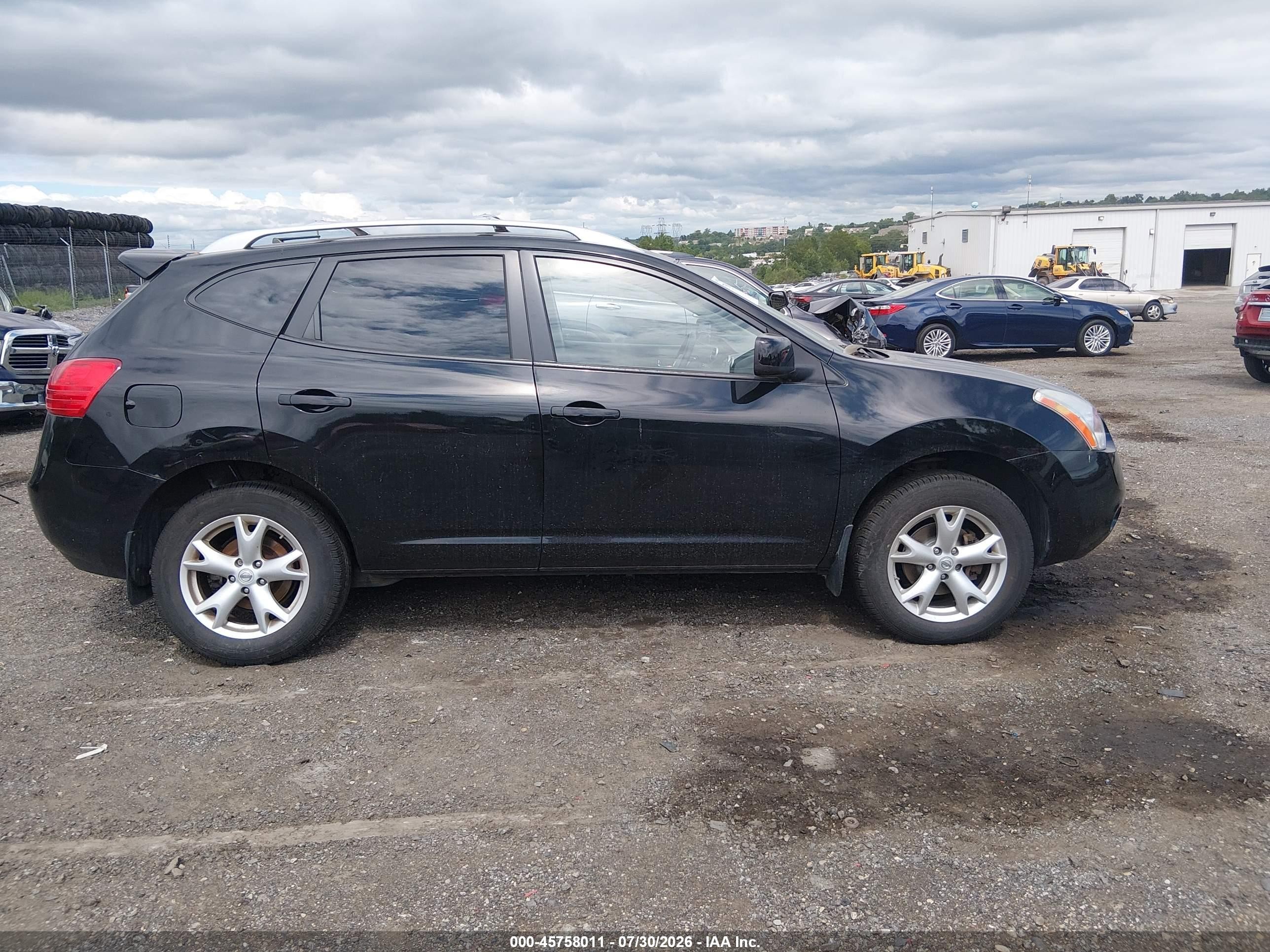 2008 Nissan Rogue Sl Black vin: JN8AS58V88W120914