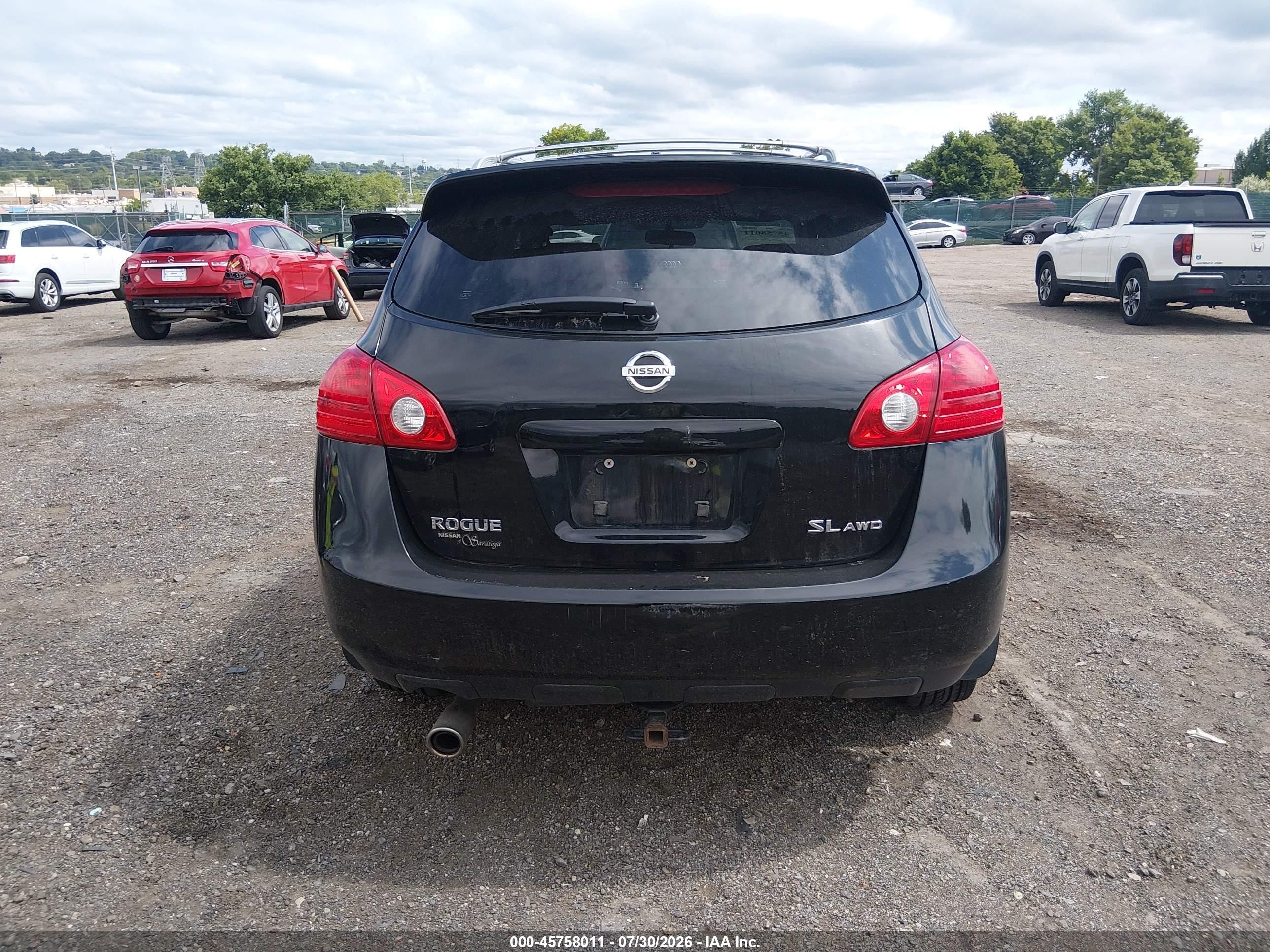 2008 Nissan Rogue Sl Black vin: JN8AS58V88W120914
