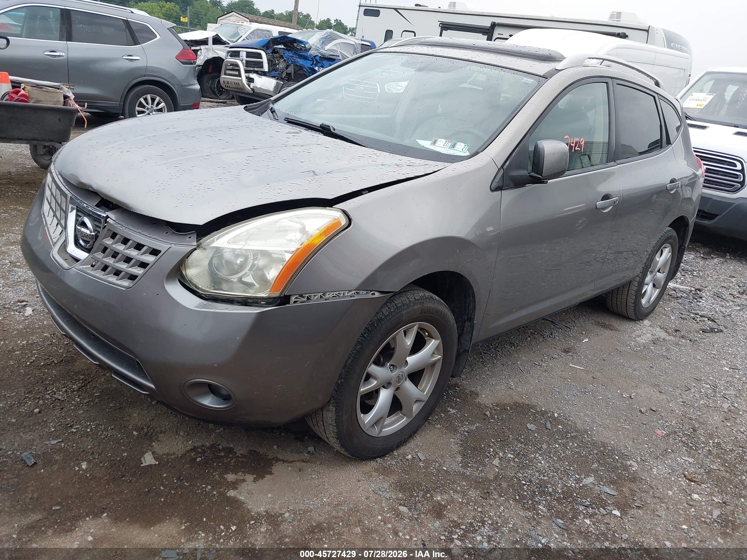 2008 Nissan Rogue Sl Gray vin: JN8AS58V88W142508