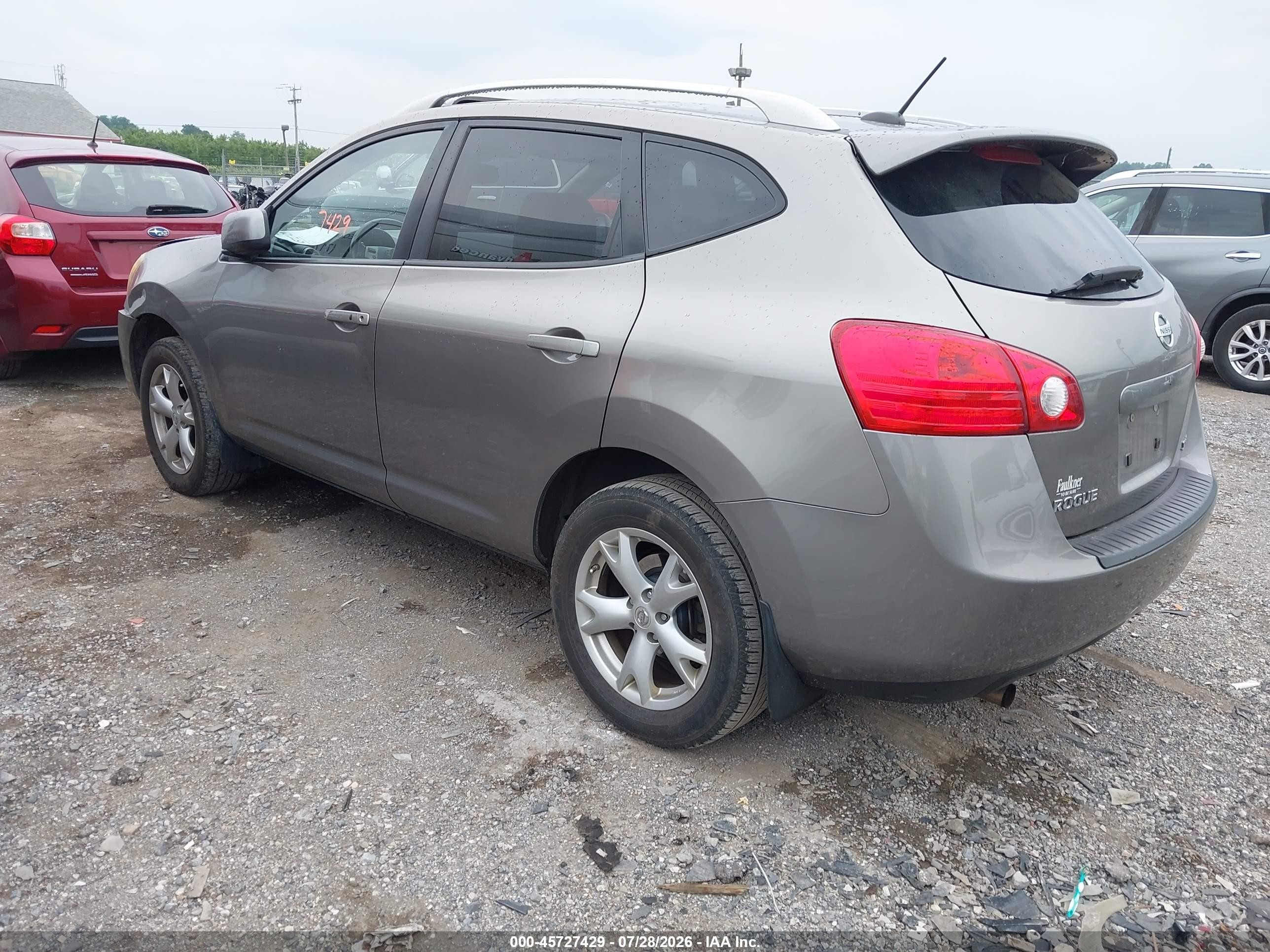 2008 Nissan Rogue Sl Gray vin: JN8AS58V88W142508