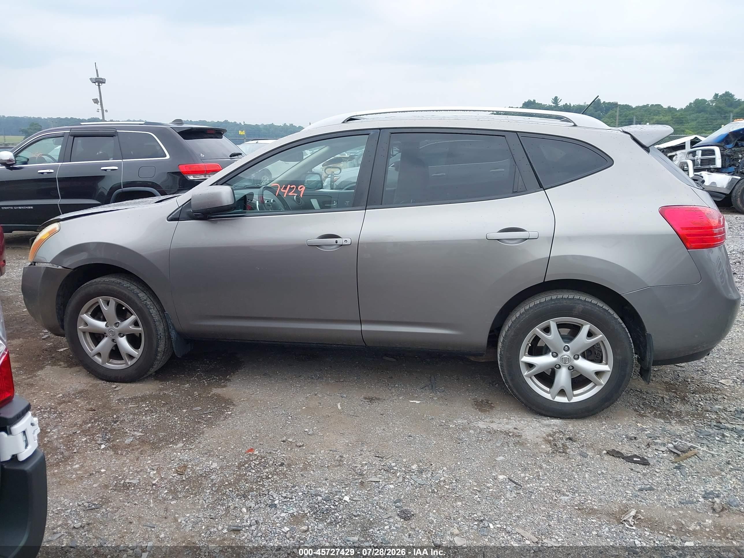 2008 Nissan Rogue Sl Gray vin: JN8AS58V88W142508