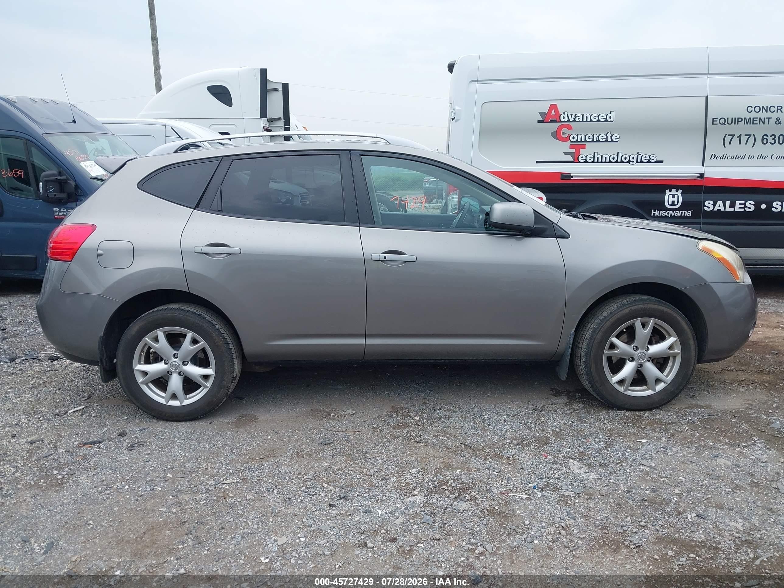 2008 Nissan Rogue Sl Gray vin: JN8AS58V88W142508