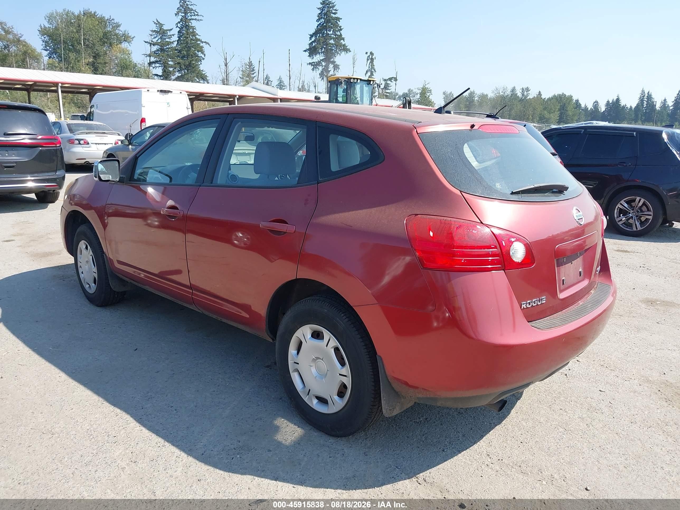 2009 Nissan Rogue S Red vin: JN8AS58V89W174523