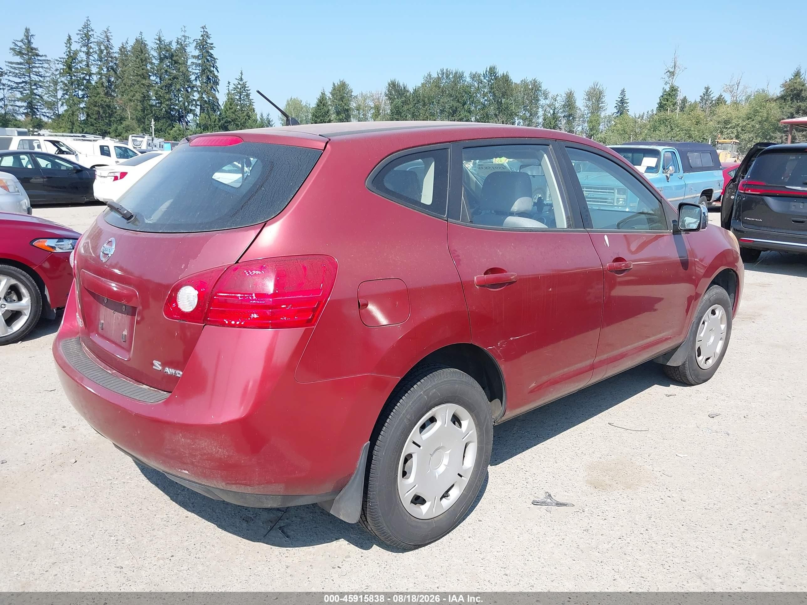 2009 Nissan Rogue S Red vin: JN8AS58V89W174523