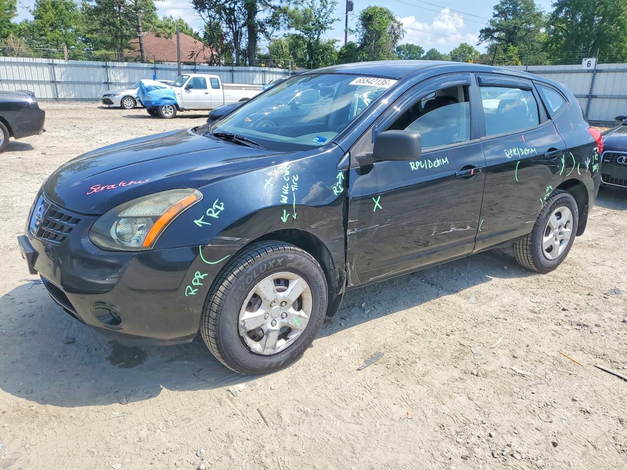 2009 Nissan Rogue S Черный vin: JN8AS58V89W176627