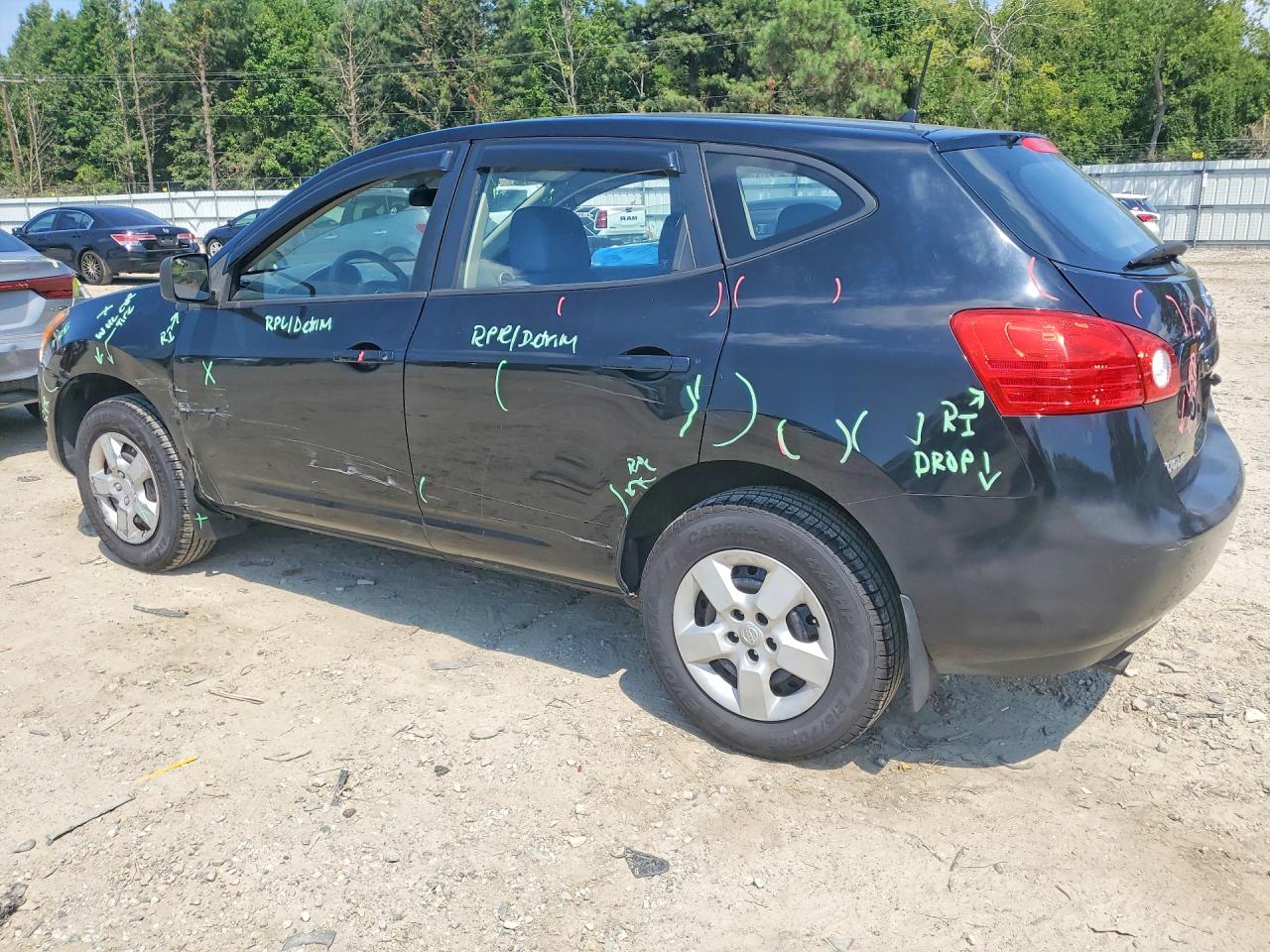 2009 Nissan Rogue S Черный vin: JN8AS58V89W176627