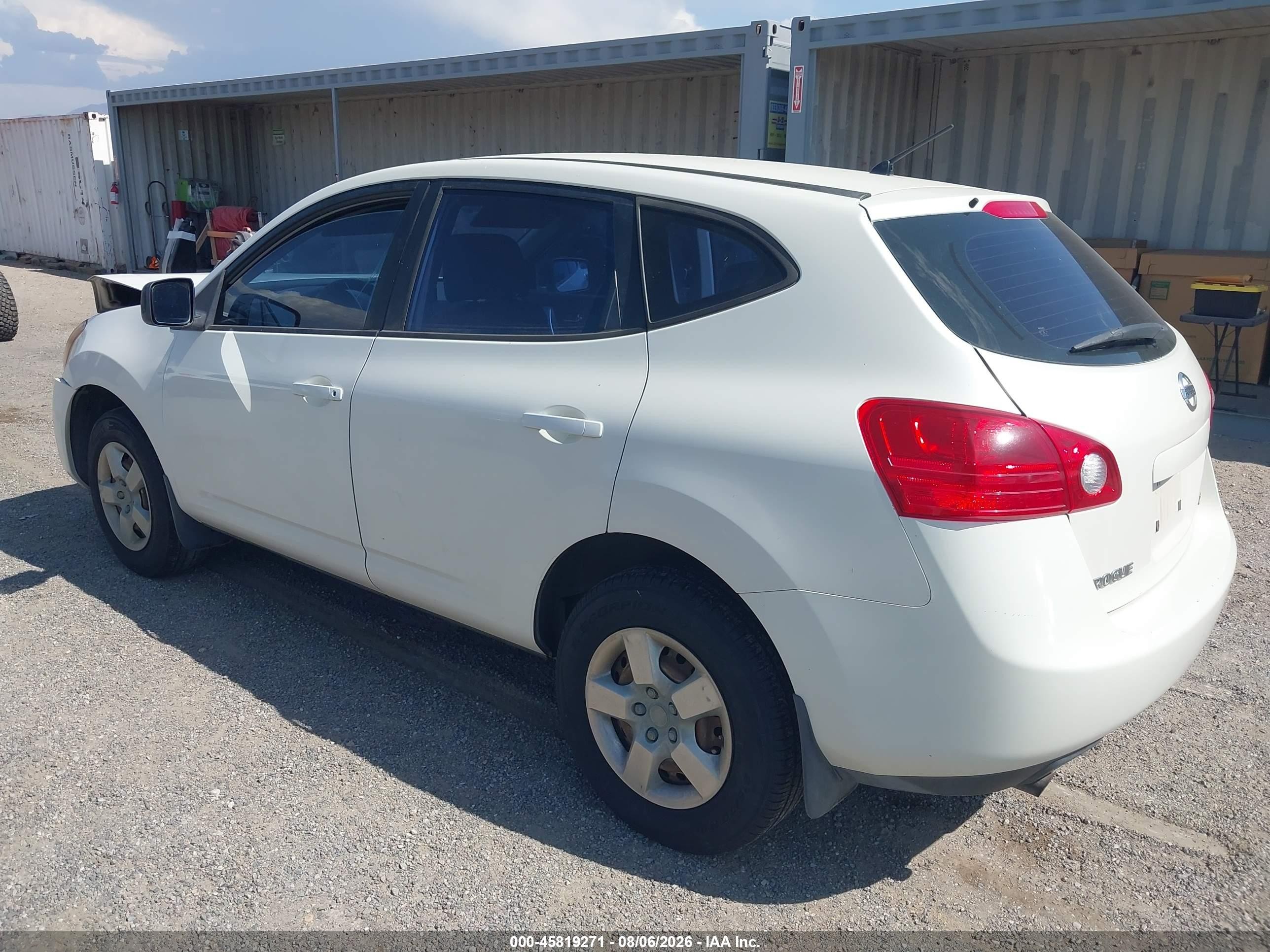 2009 Nissan Rogue S White vin: JN8AS58V89W438498