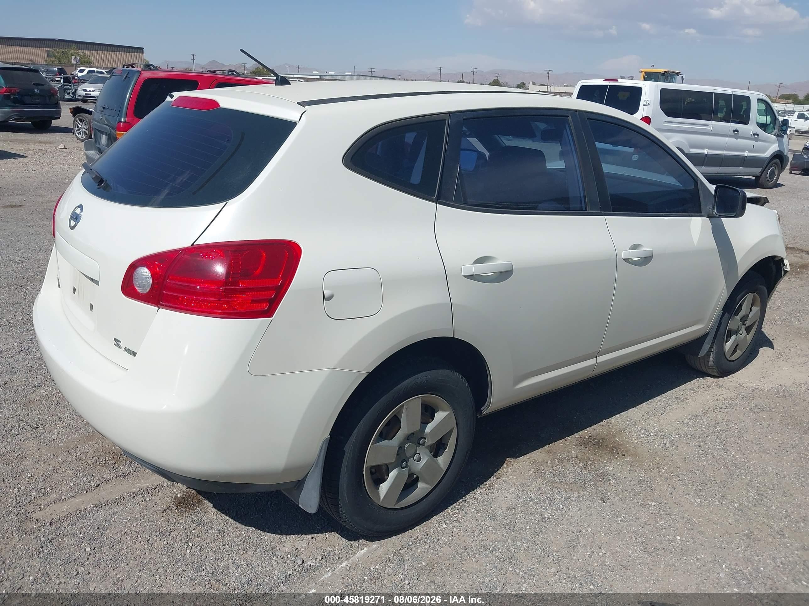 2009 Nissan Rogue S White vin: JN8AS58V89W438498