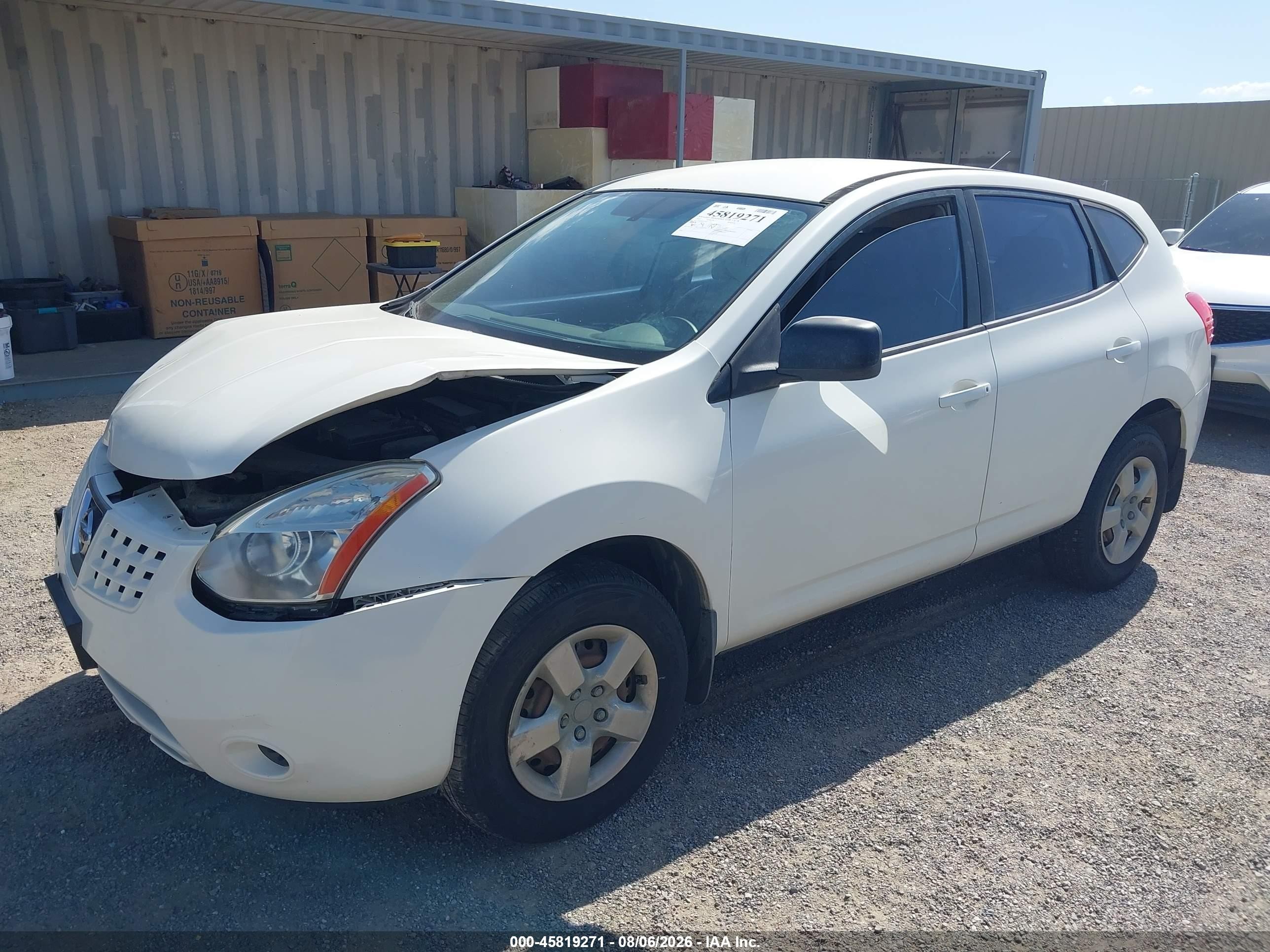 2009 Nissan Rogue S White vin: JN8AS58V89W438498