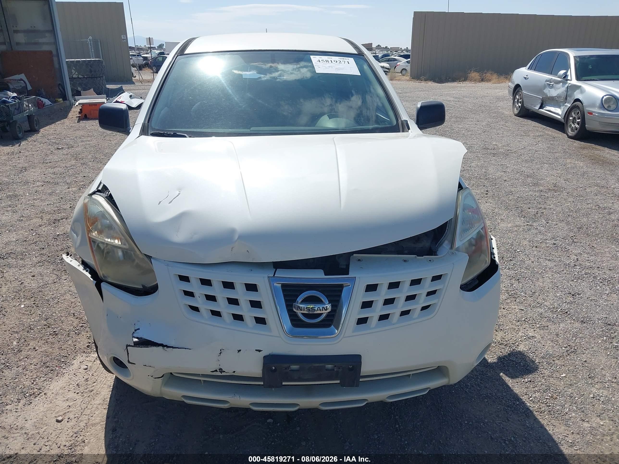 2009 Nissan Rogue S White vin: JN8AS58V89W438498