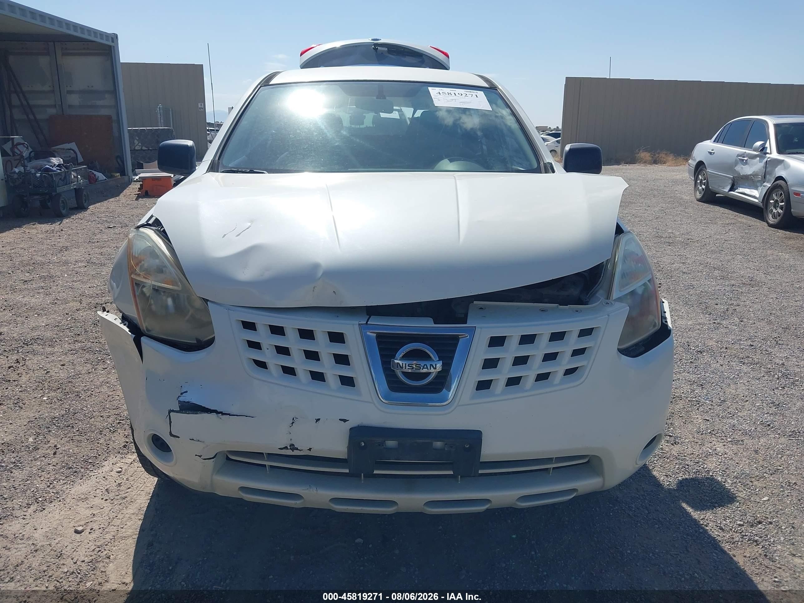 2009 Nissan Rogue S White vin: JN8AS58V89W438498